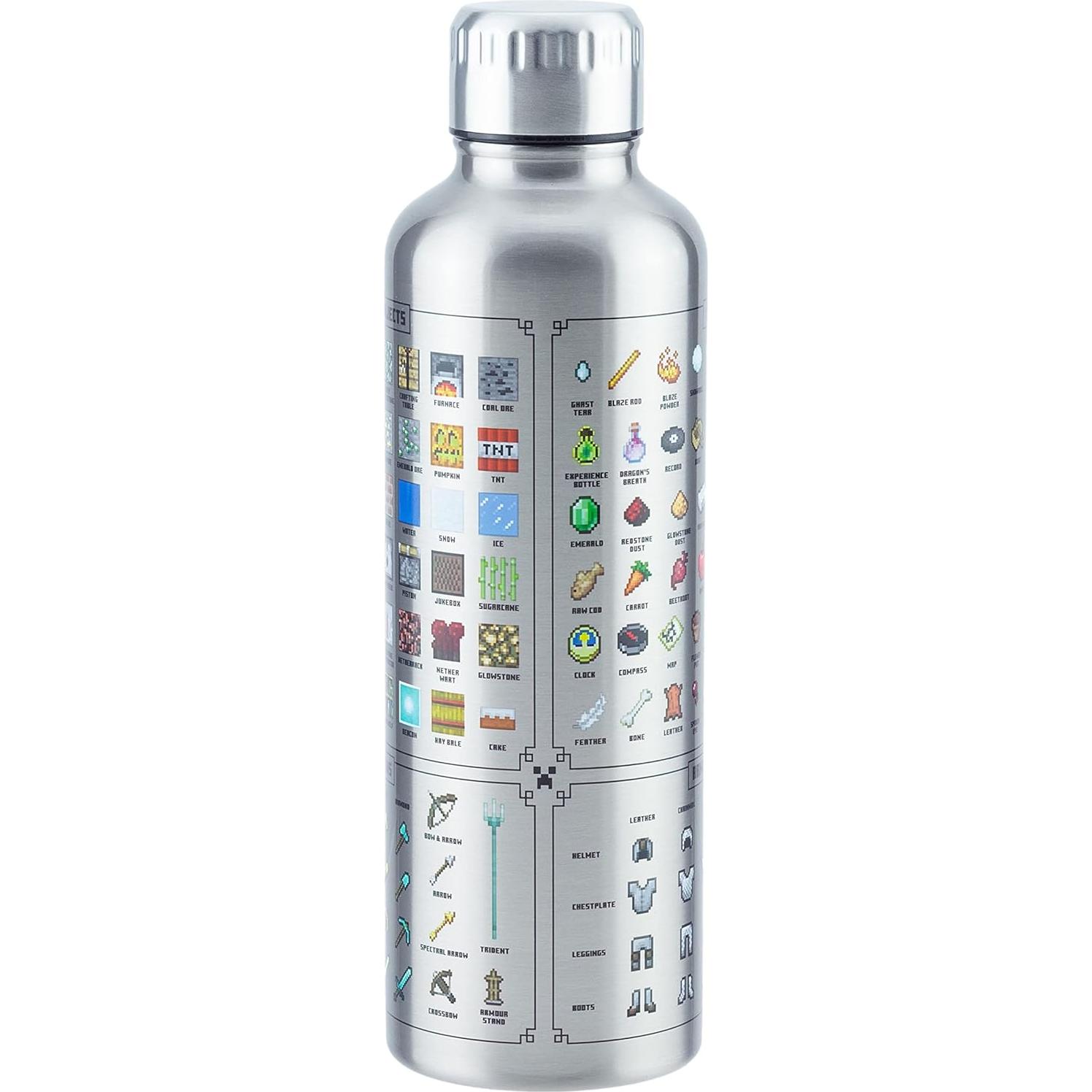 Botella de Agua de Metal Minecraft Paladone 500ml