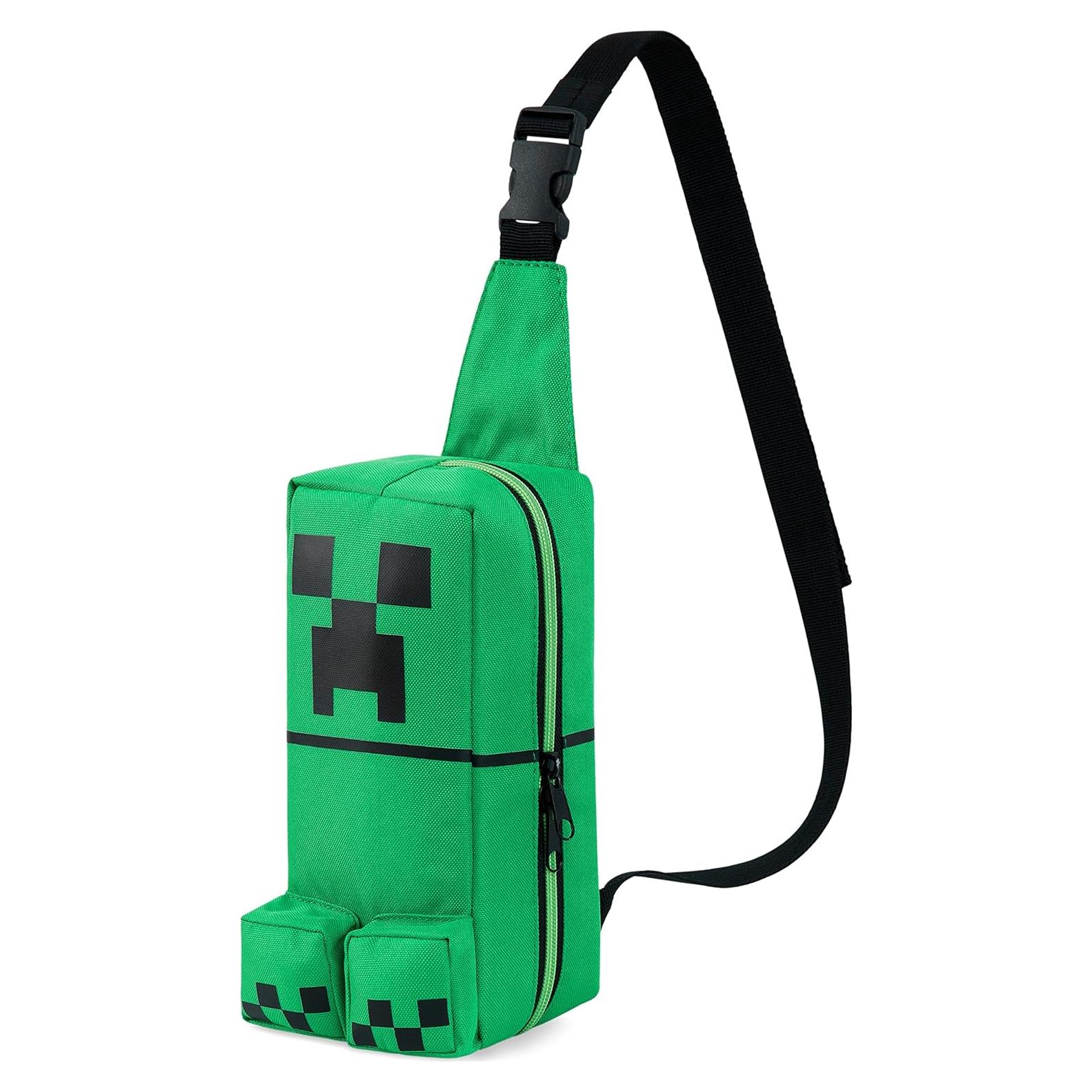 Bolsa Cruzada Minecraft Creeper Verde para Niños
