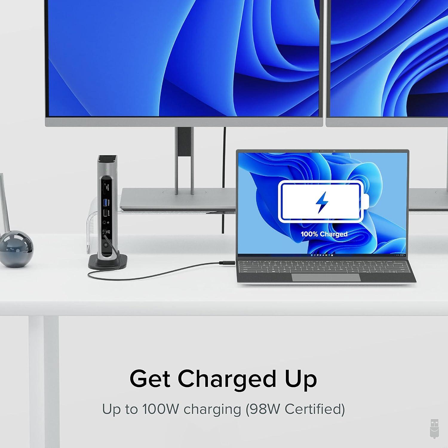 Dock Plugable 16-en-1 Thunderbolt 4 Doble Monitor 4K 100W