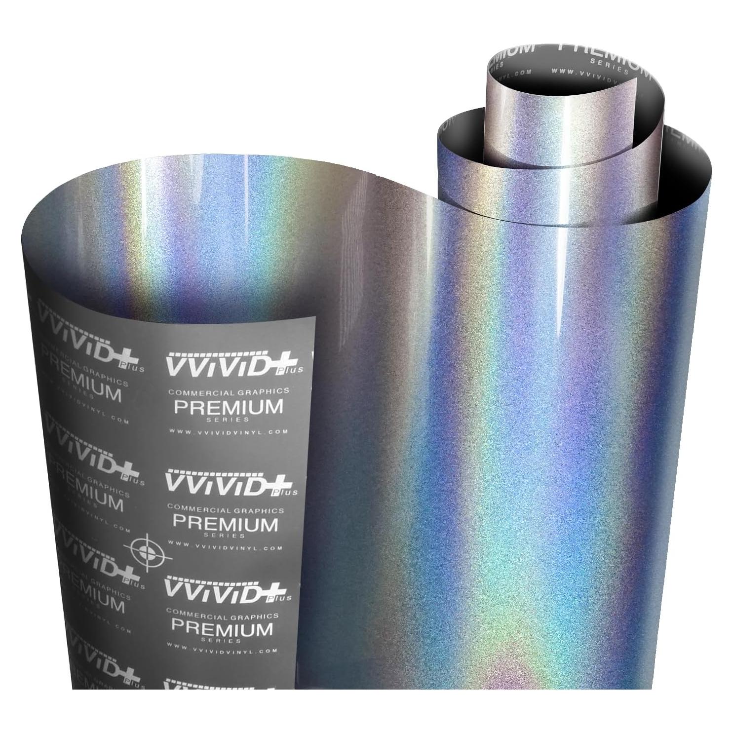 Vinilo VViViD Ultra Gloss Plateado Arcoíris 30.48x152.4cm