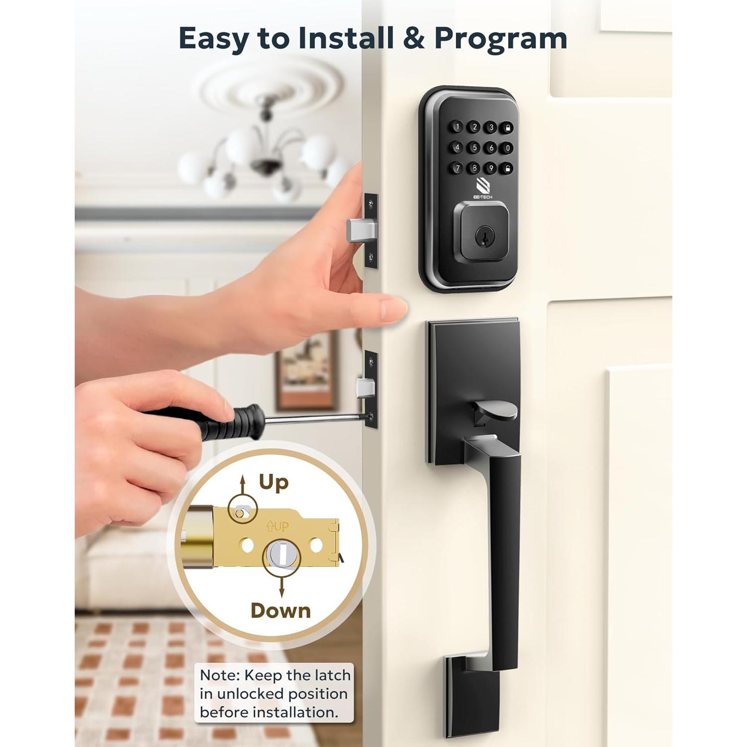 Cerradura Inteligente BE-TECH con Teclado y 2 Manijas