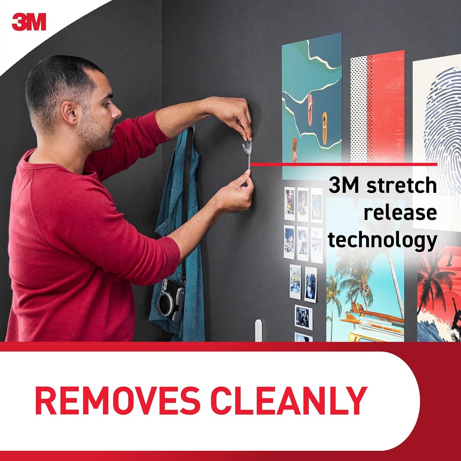 Ganchos de Pared Transparentes Command Medianos - 7 Ganchos, Soporta 0.91 kg