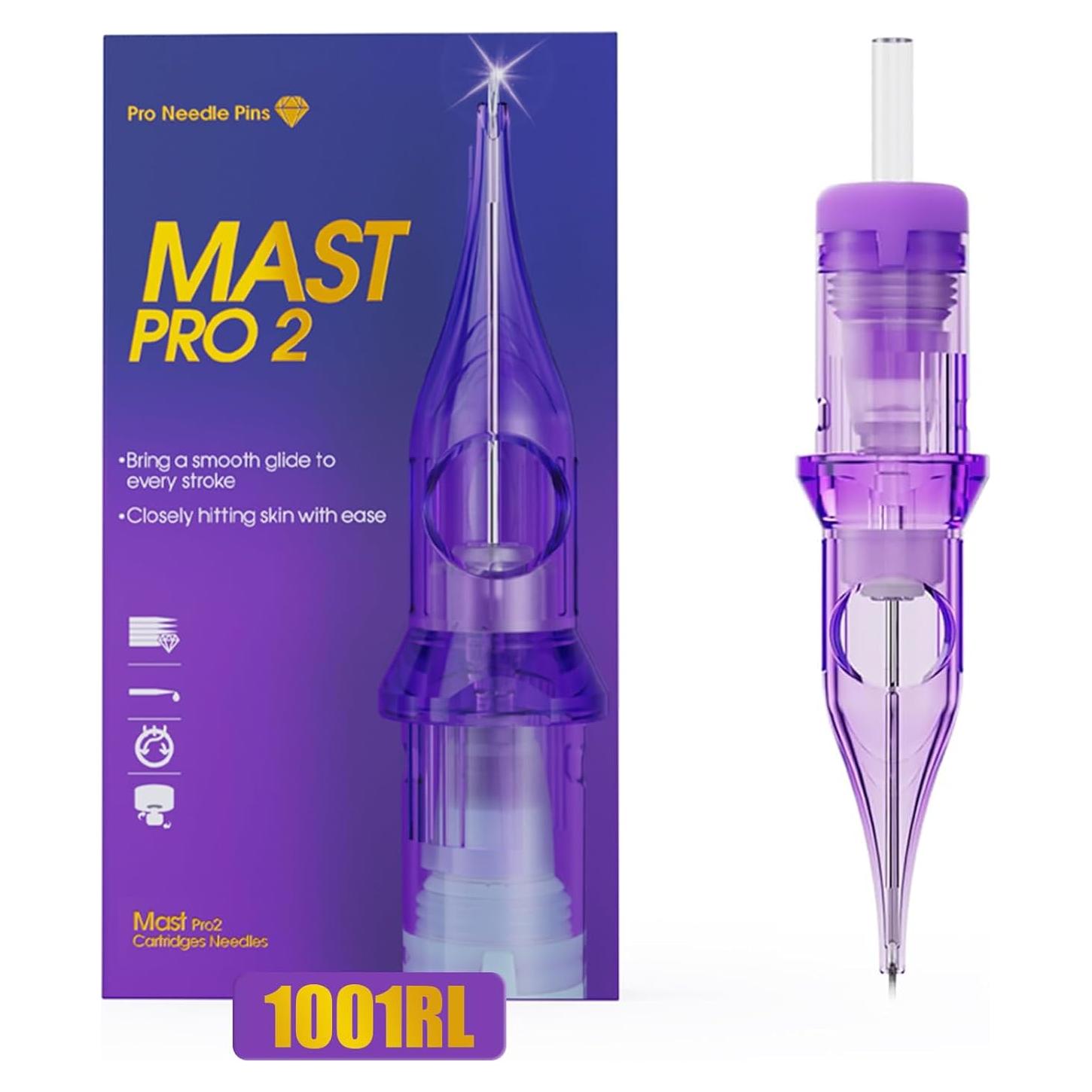 Cartuchos de Agujas de Tatuaje Mast Pro2 1001RL - 20 Unidades