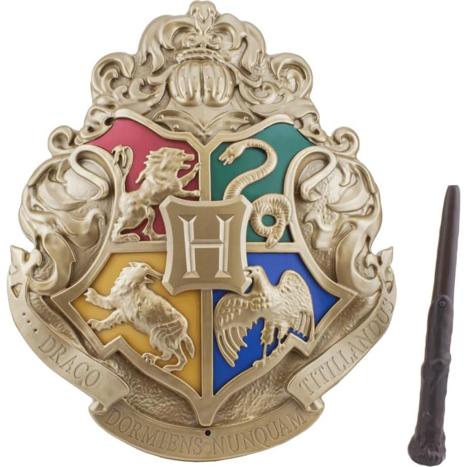 Lámpara Harry Potter Escudo de Hogwarts con Varita Control