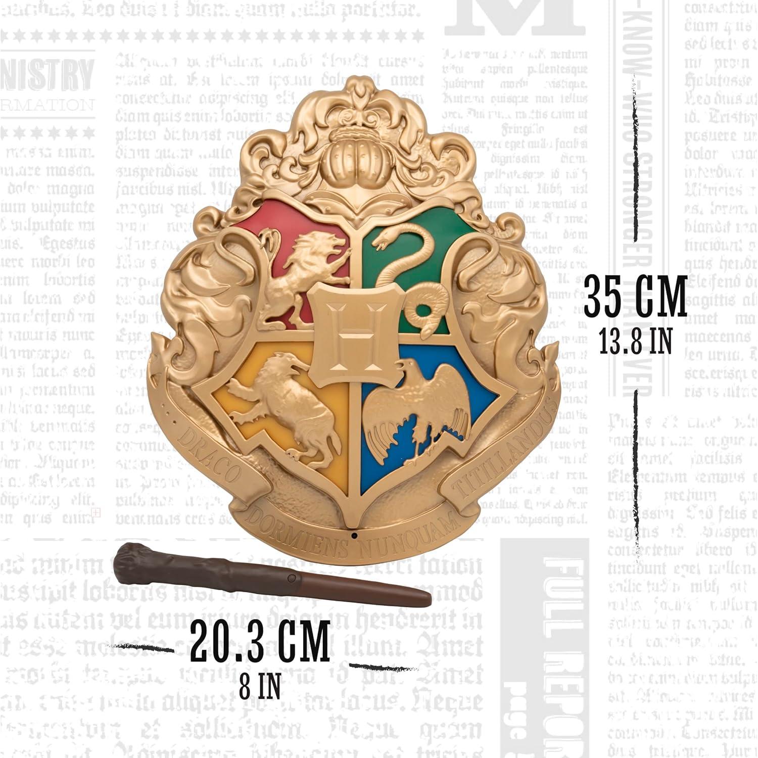 Lámpara Harry Potter Escudo de Hogwarts con Varita Control