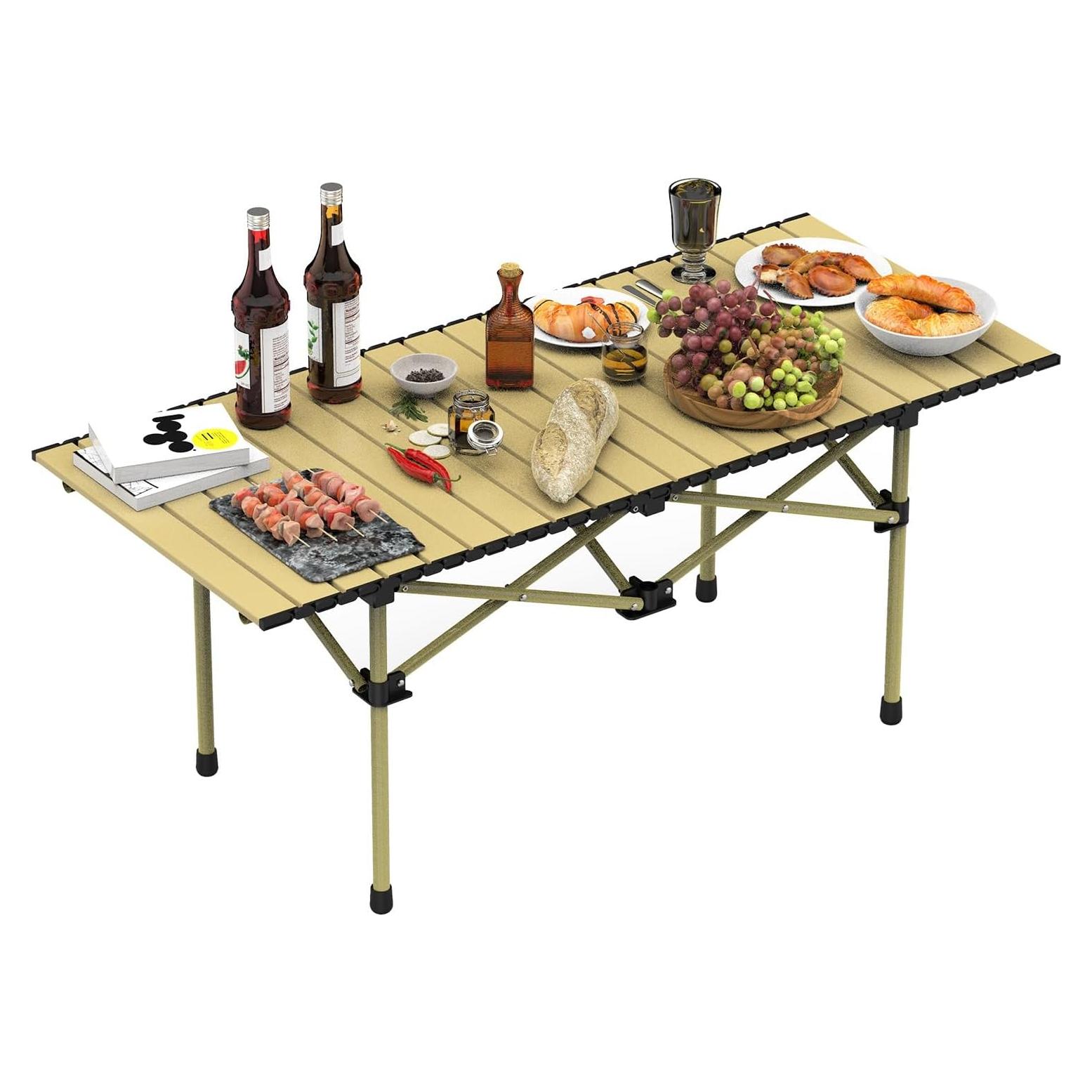 Mesa de Camping Plegable Genérico 50x50x50 cm Acero Carbono