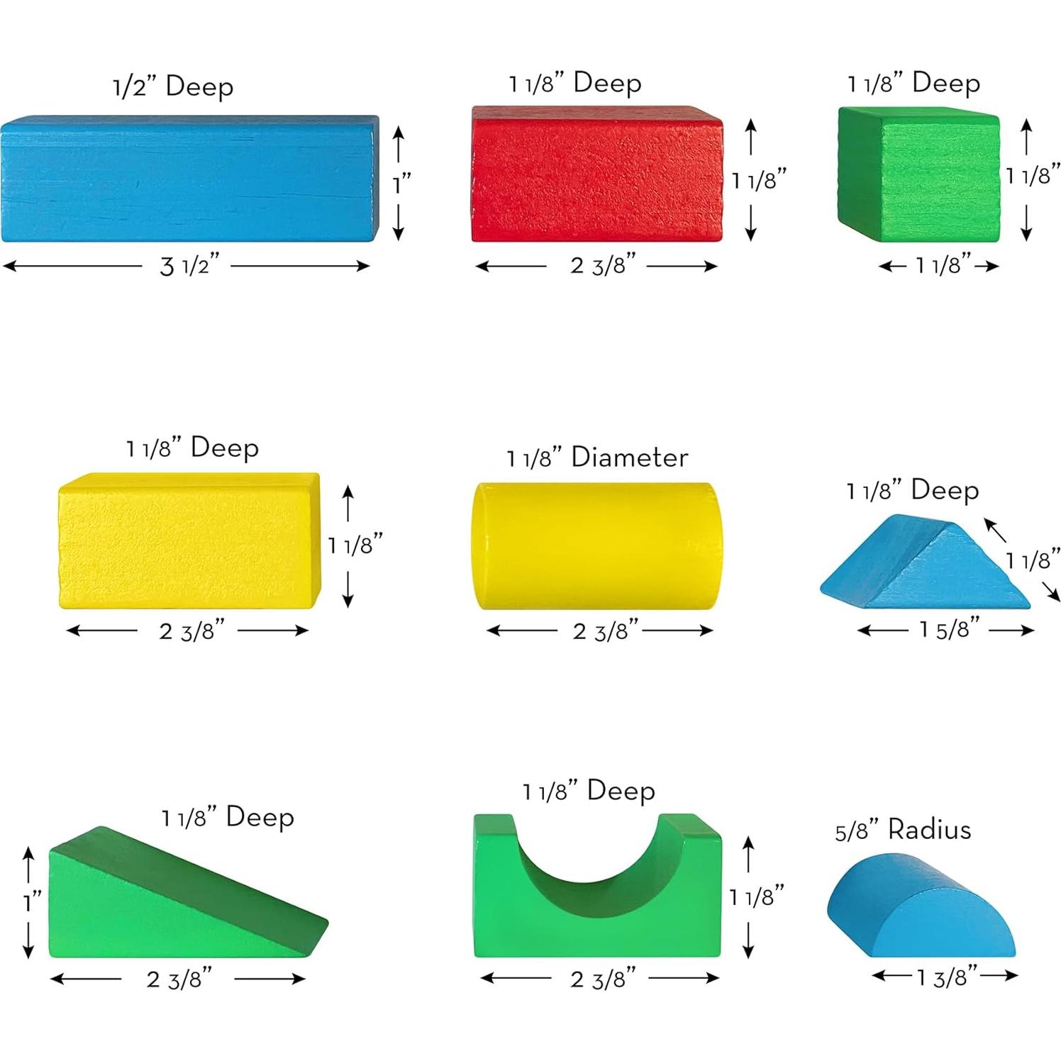 Juego de Bloques de Madera Melissa & Doug 100 Piezas 4 Colores
