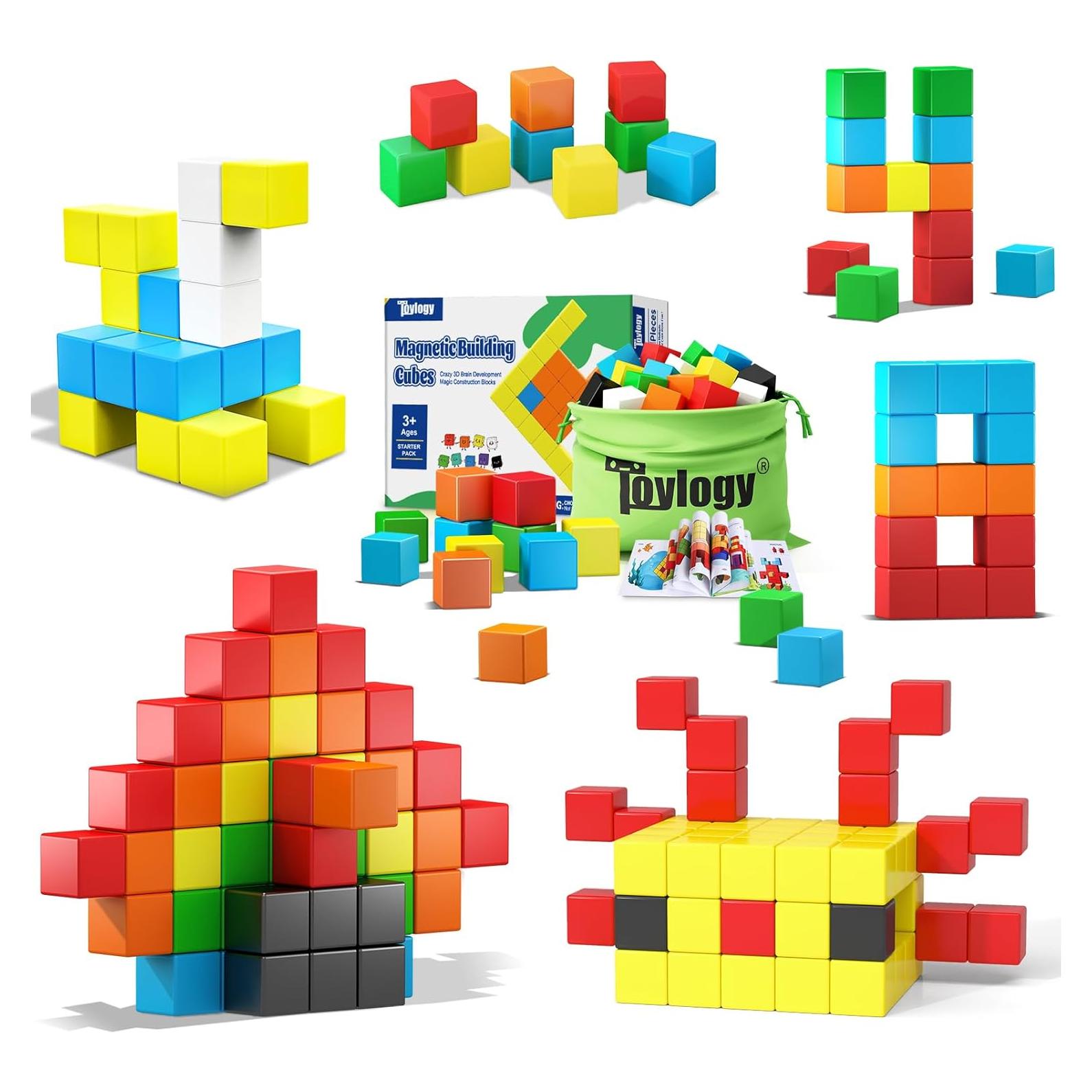 48 Bloques Magnéticos Toylogy para Niños 3 a 6 Años