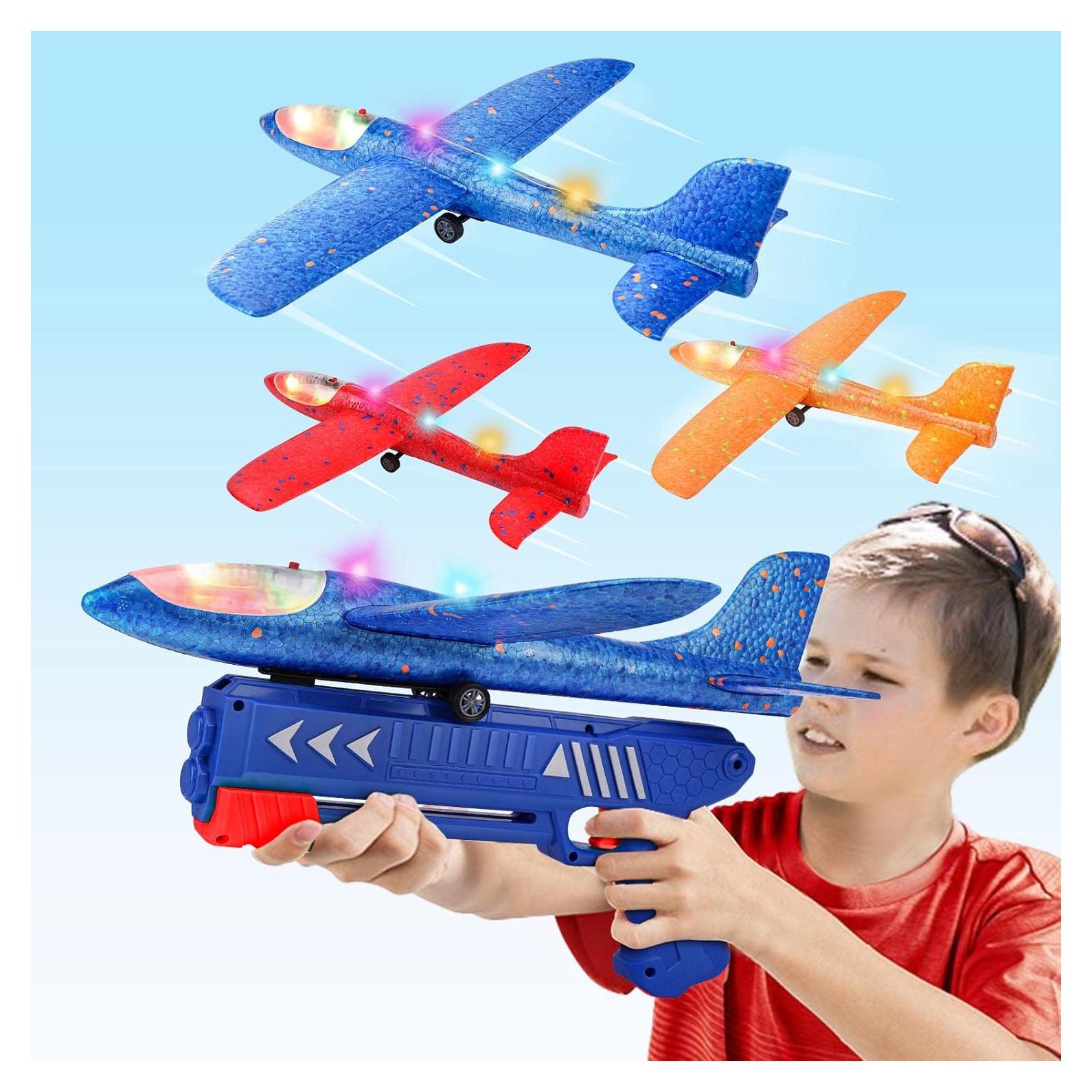 Paquete de 3 Lanzadores de Aviones Aiencsai 32 cm LED