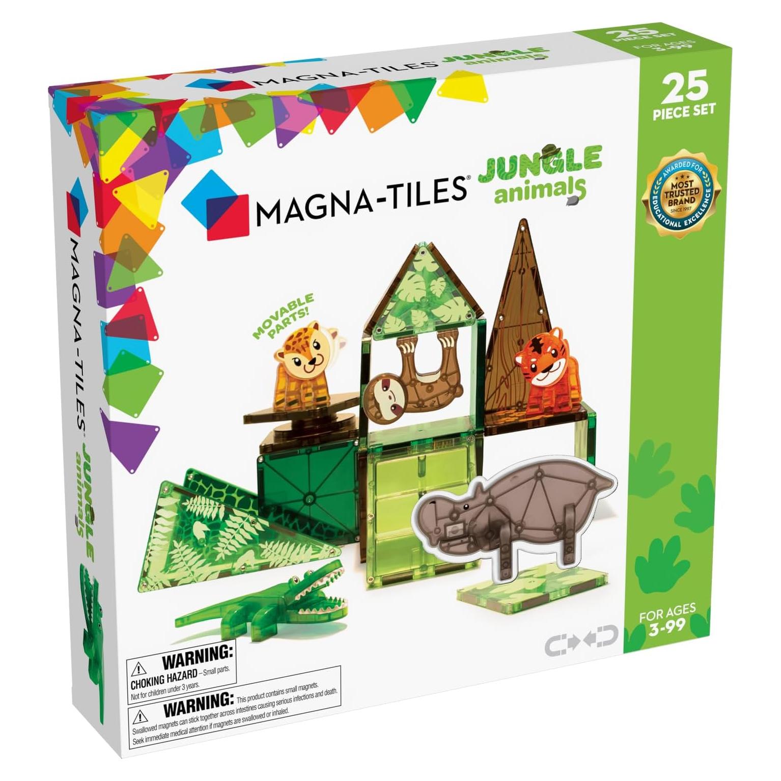 Set de Construcción Magnético MAGNA-TILES Animales Selva 25 Piezas