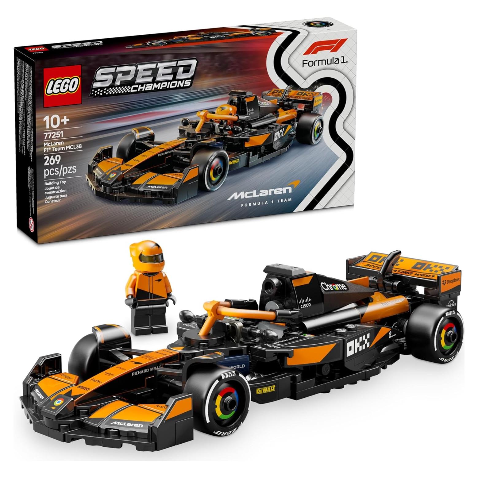 LEGO Speed Champions McLaren F1 MCL38 Juguete 269 Piezas