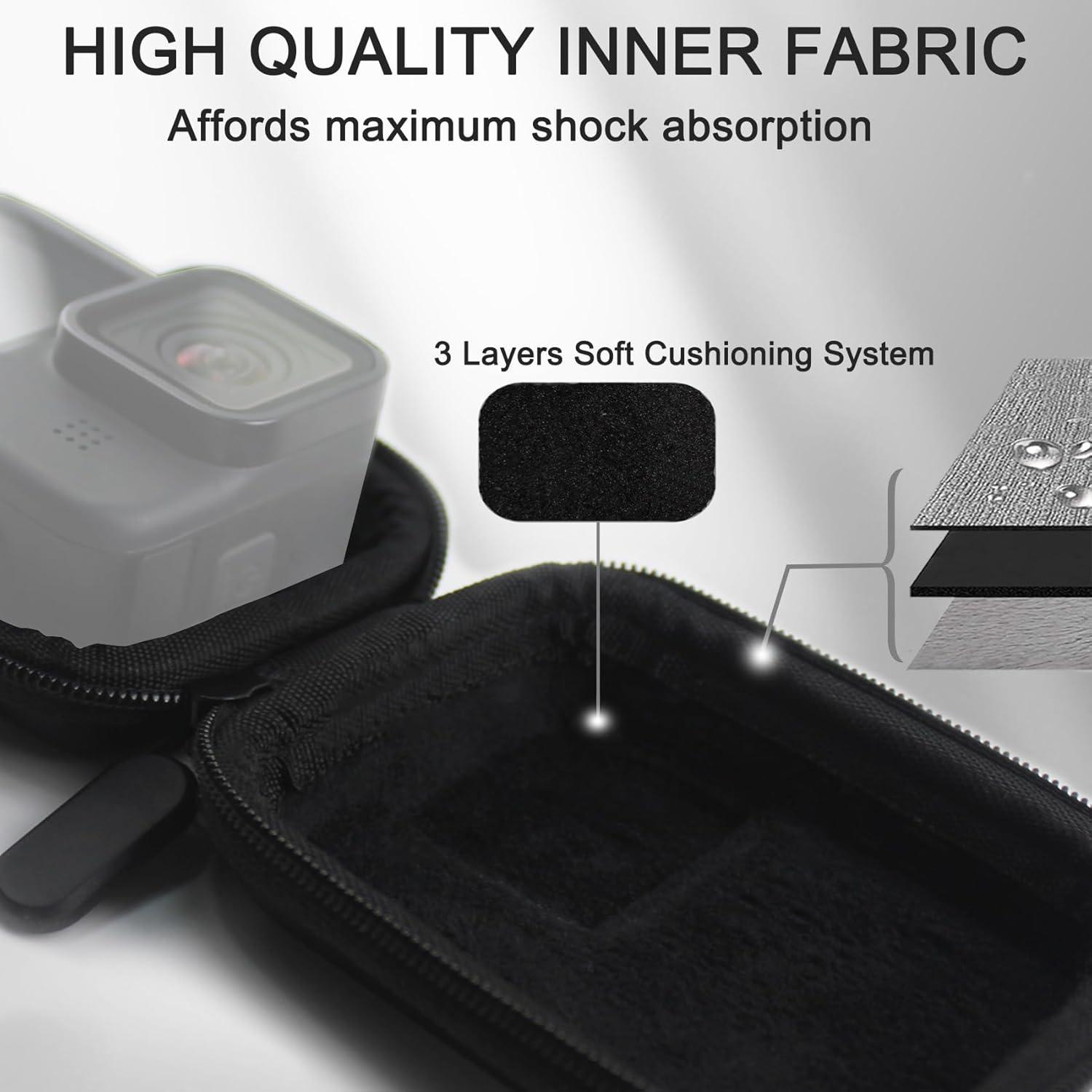 Funda Mini FitStill PU Negra para GoPro Hero 13/12/11/10/9/8/7