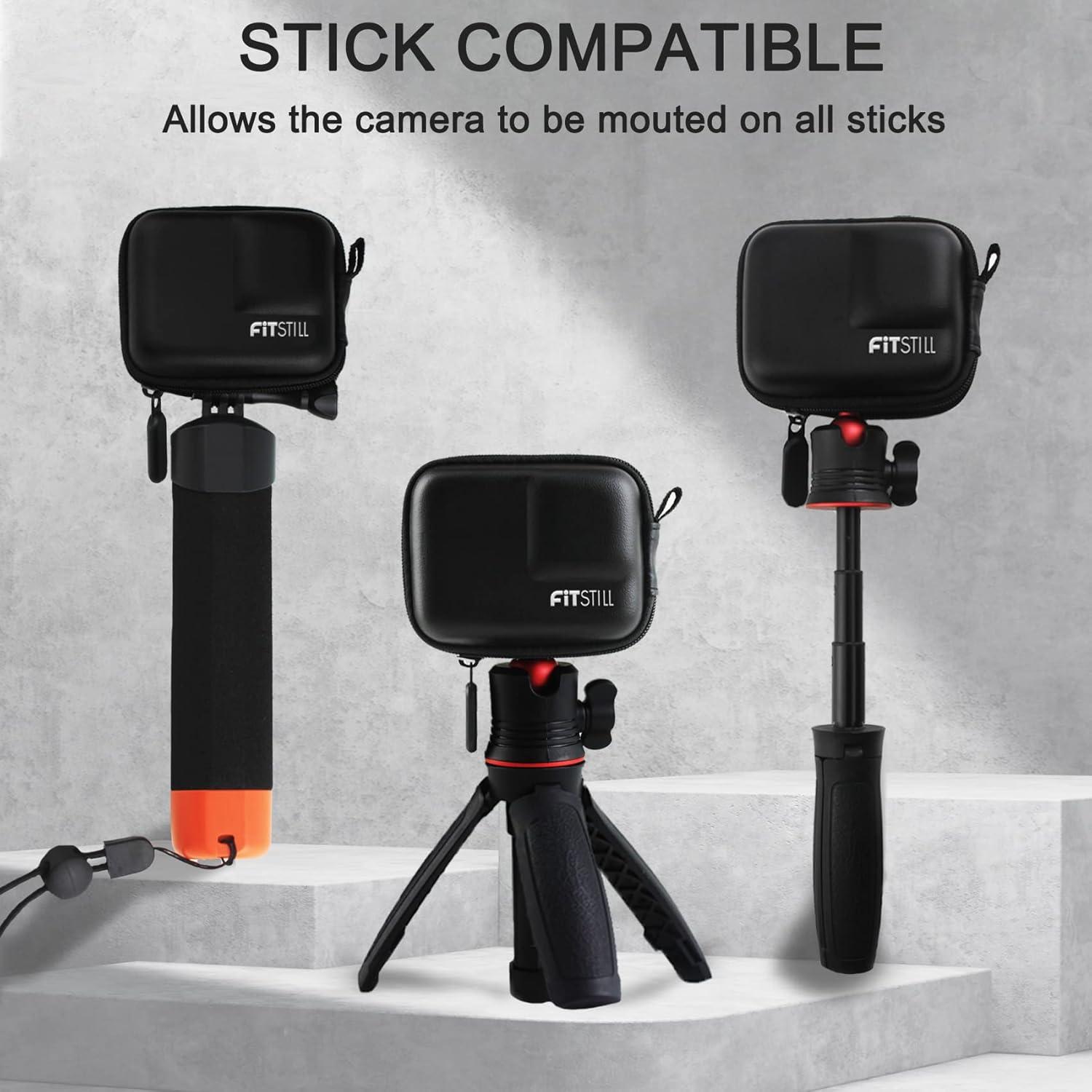 Funda Mini FitStill PU Negra para GoPro Hero 13/12/11/10/9/8/7