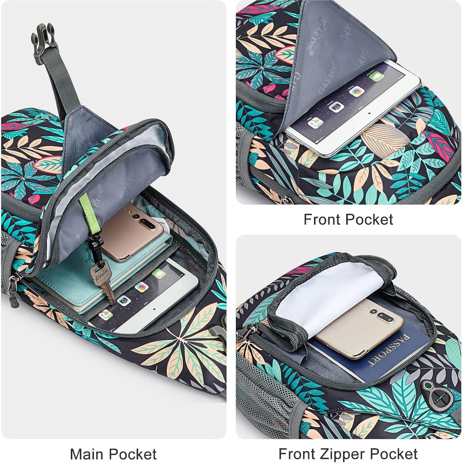 Mochila Sling G4Free Tn22b091e Antirrobo RFID 7L Azul