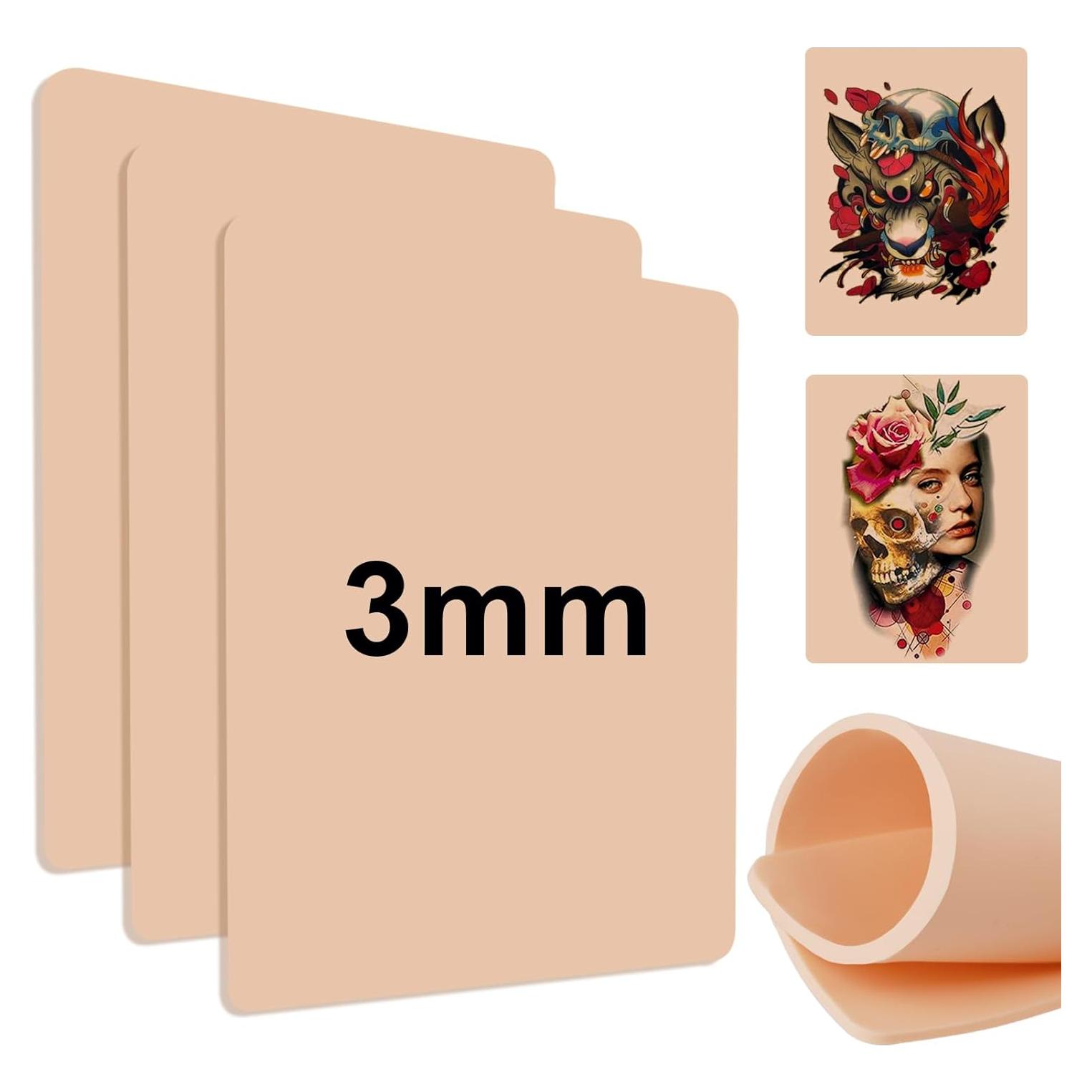 Piel Falsa para Tatuaje Jconly 3Pcs 20.32x15.24cm Silicona