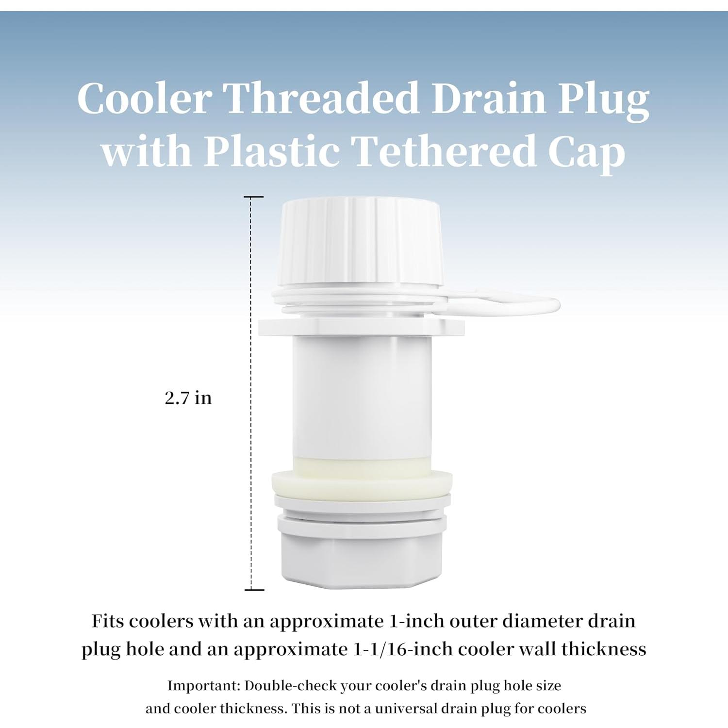 Tapón de Drenaje Roscado HQAPR con Tapa Plástica para Enfriador
