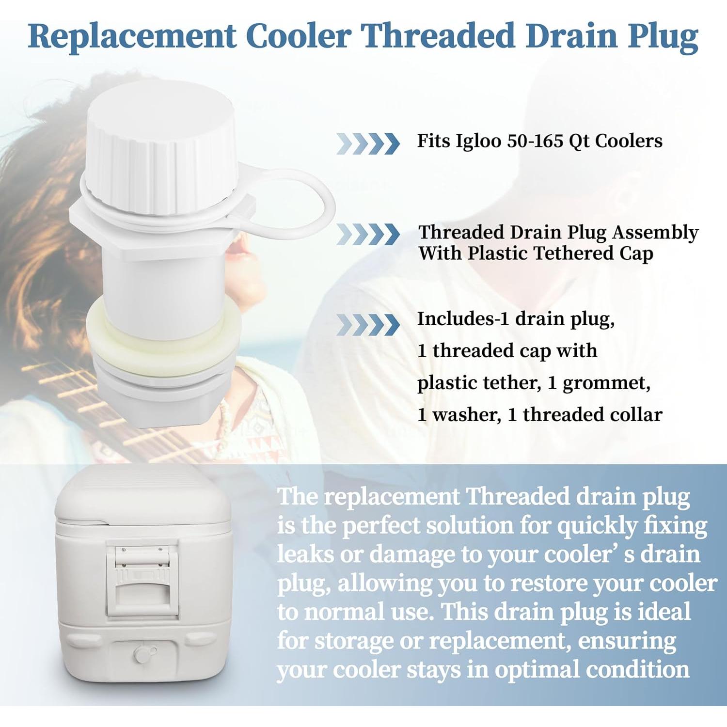 Tapón de Drenaje Roscado HQAPR con Tapa Plástica para Enfriador