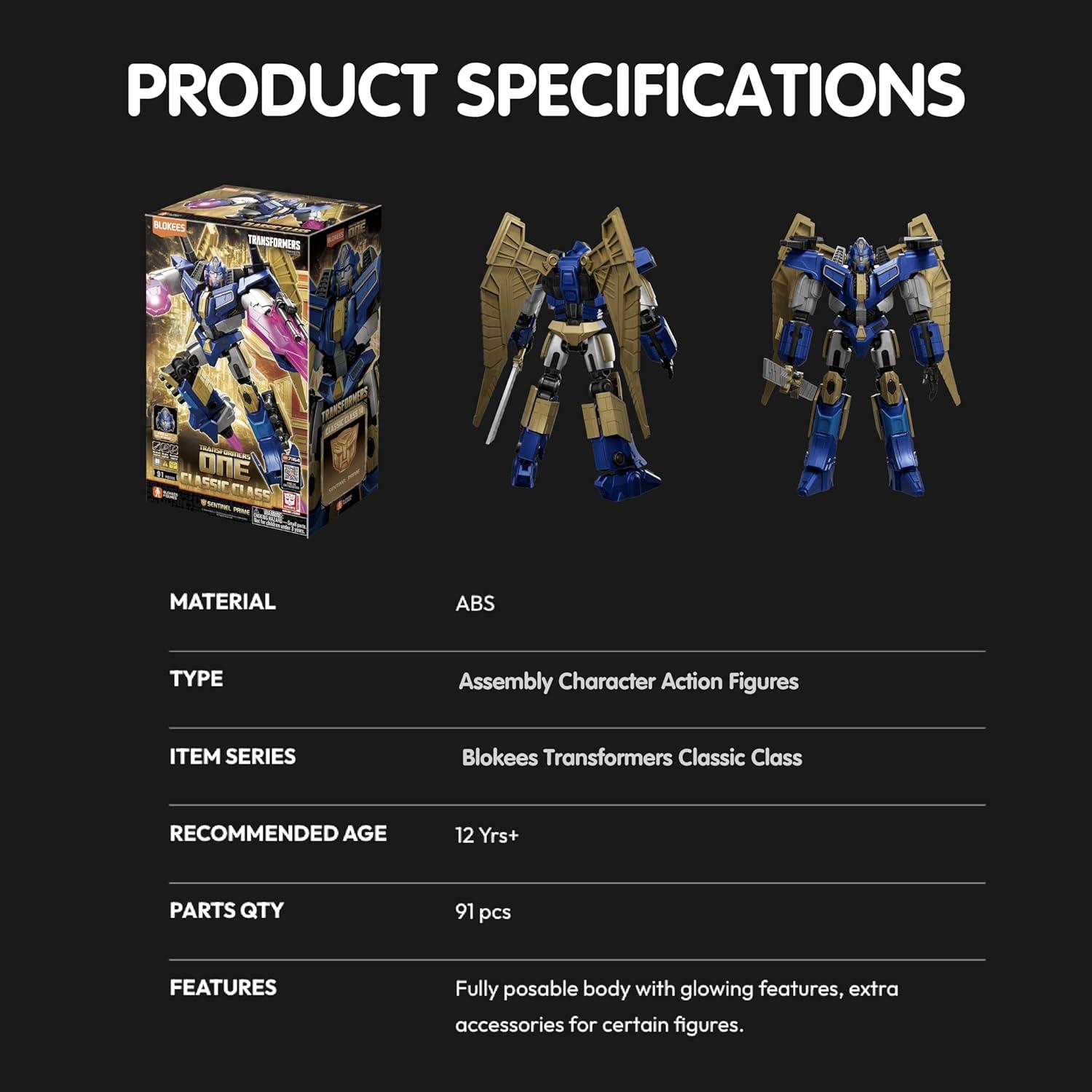 BLOKEES Transformers Classic Class 14 Transformers One Sentinel Prime