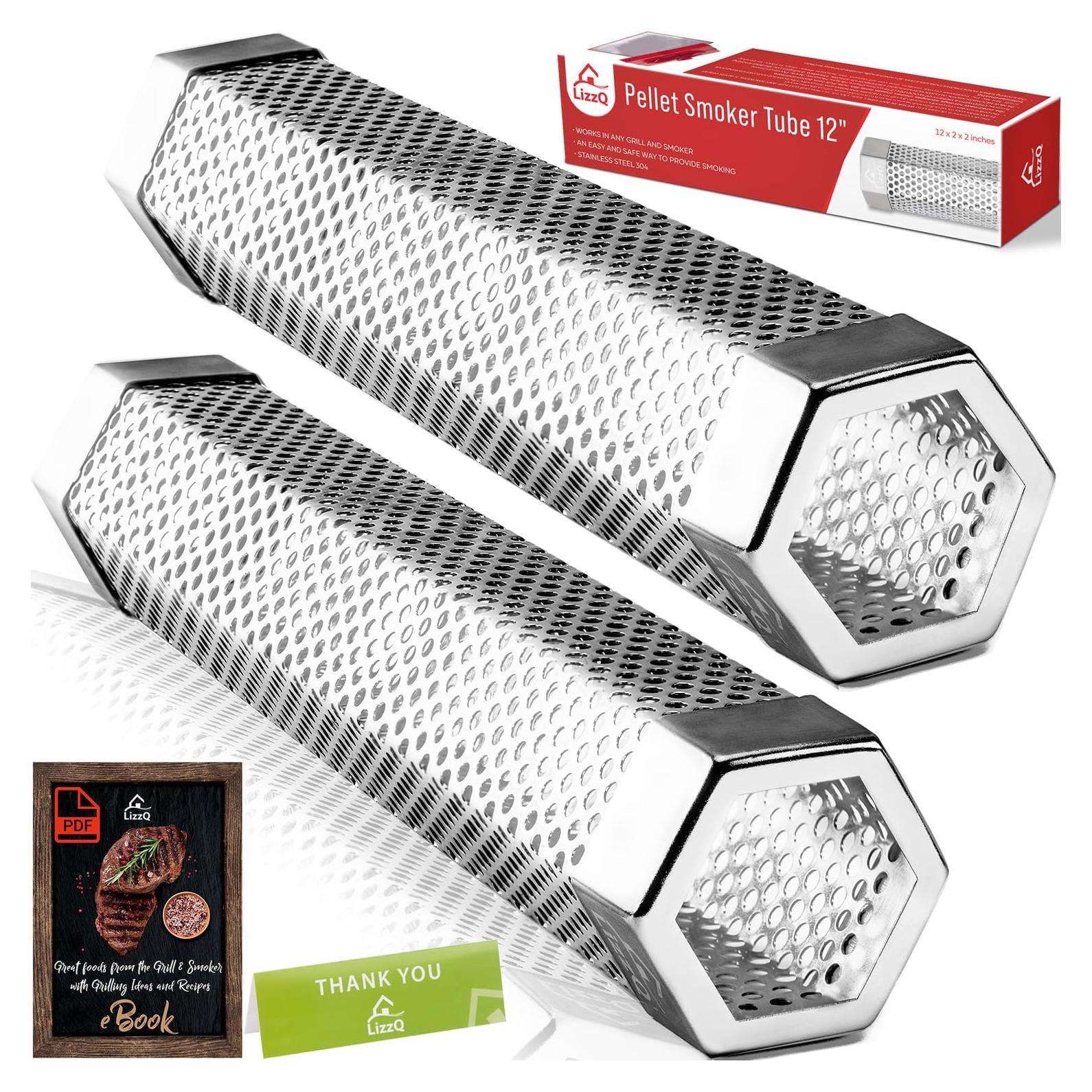 Tubo Ahumador de Pellets LIZZQ 30.99 cm - Juego de 2