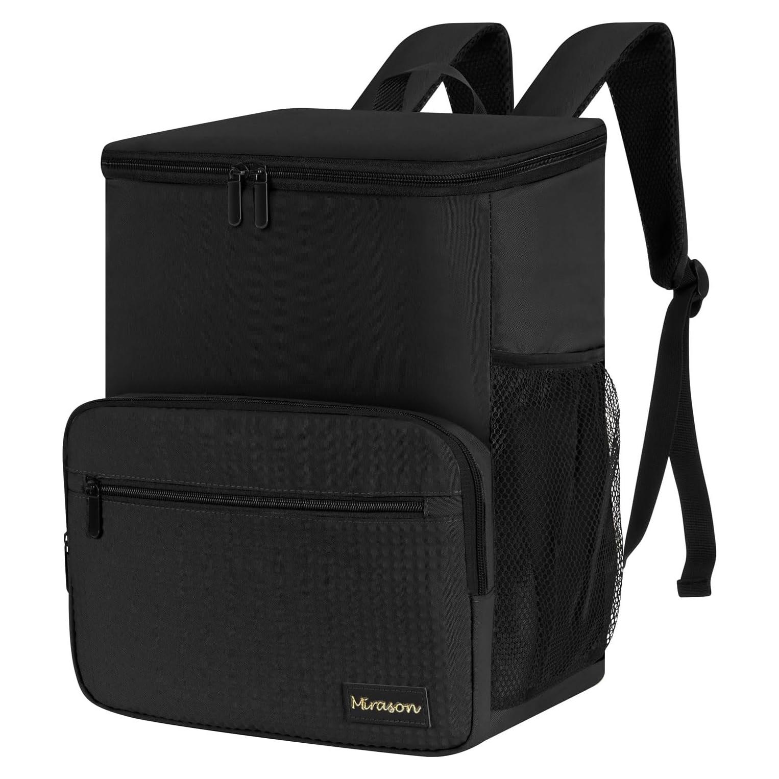 Mochila Cooler Aislada MIRASON 21.9L Negra a Prueba de Fugas