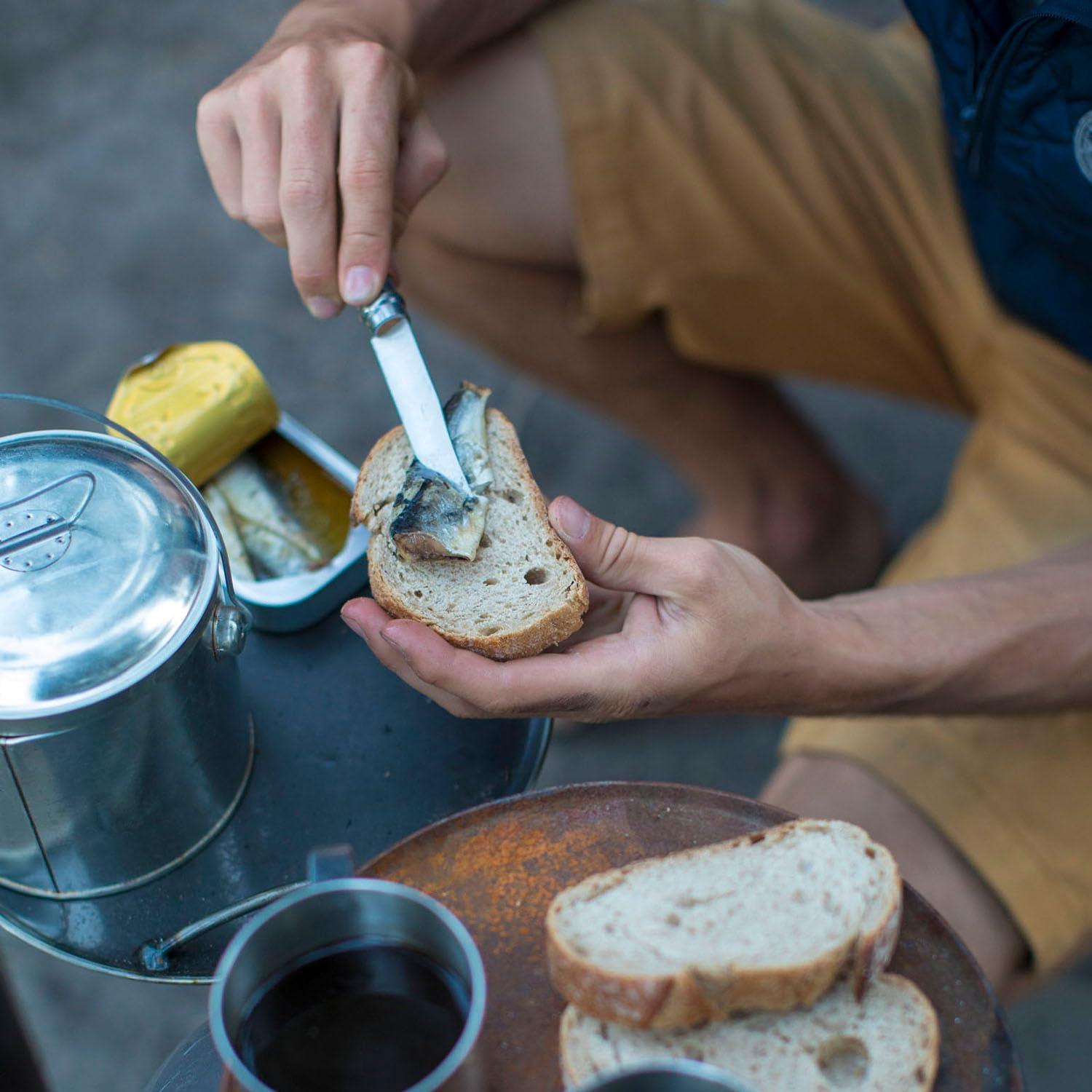 Cuchillo de bolsillo Opinel No. 07 INOX - Acero inoxidable 7.8 cm