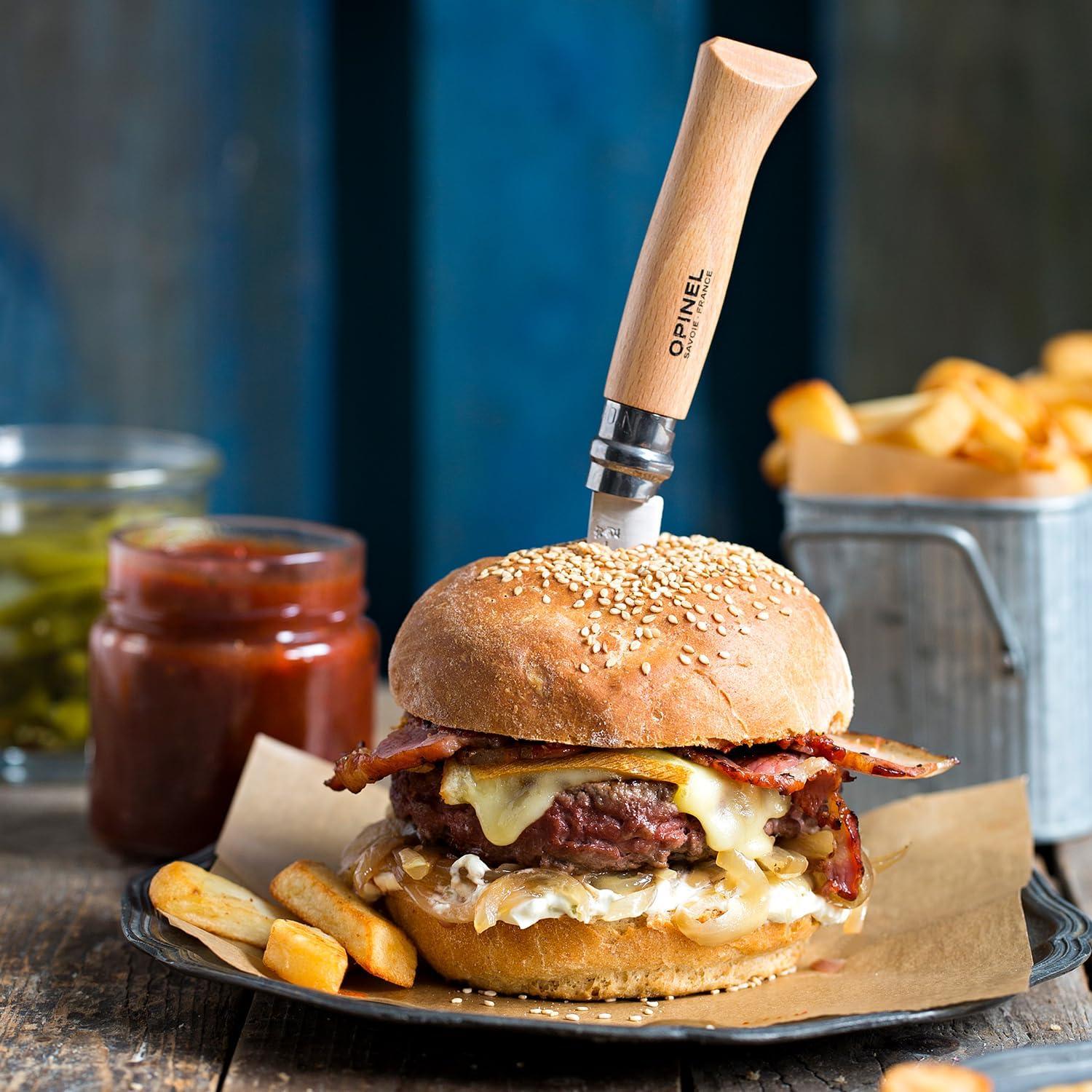 Cuchillo de bolsillo Opinel No. 07 INOX - Acero inoxidable 7.8 cm