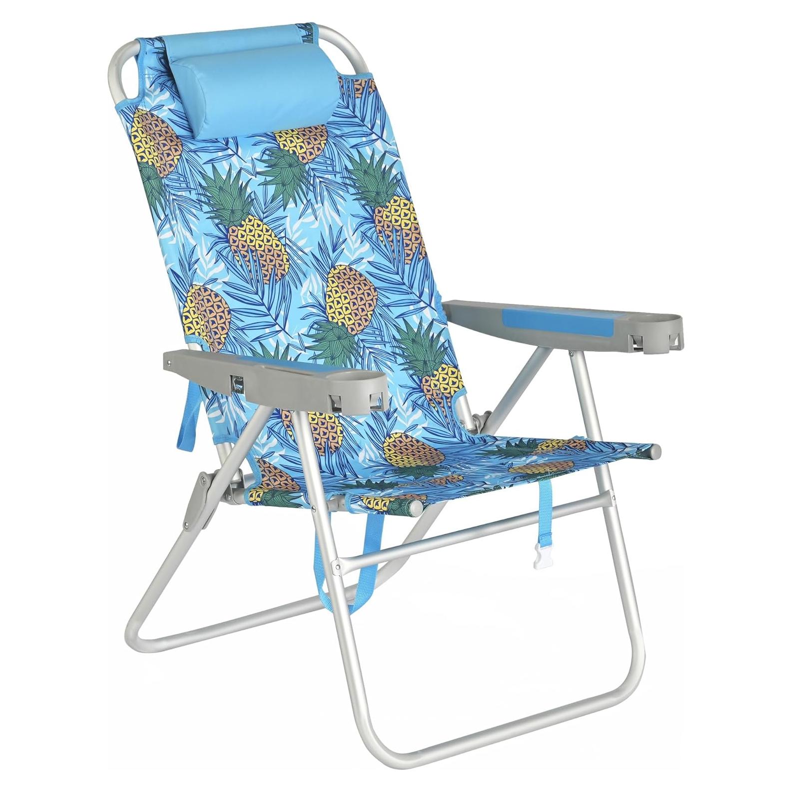 Silla de Playa Plegable Sunnyfeel Azul 5 Posiciones 227 KG