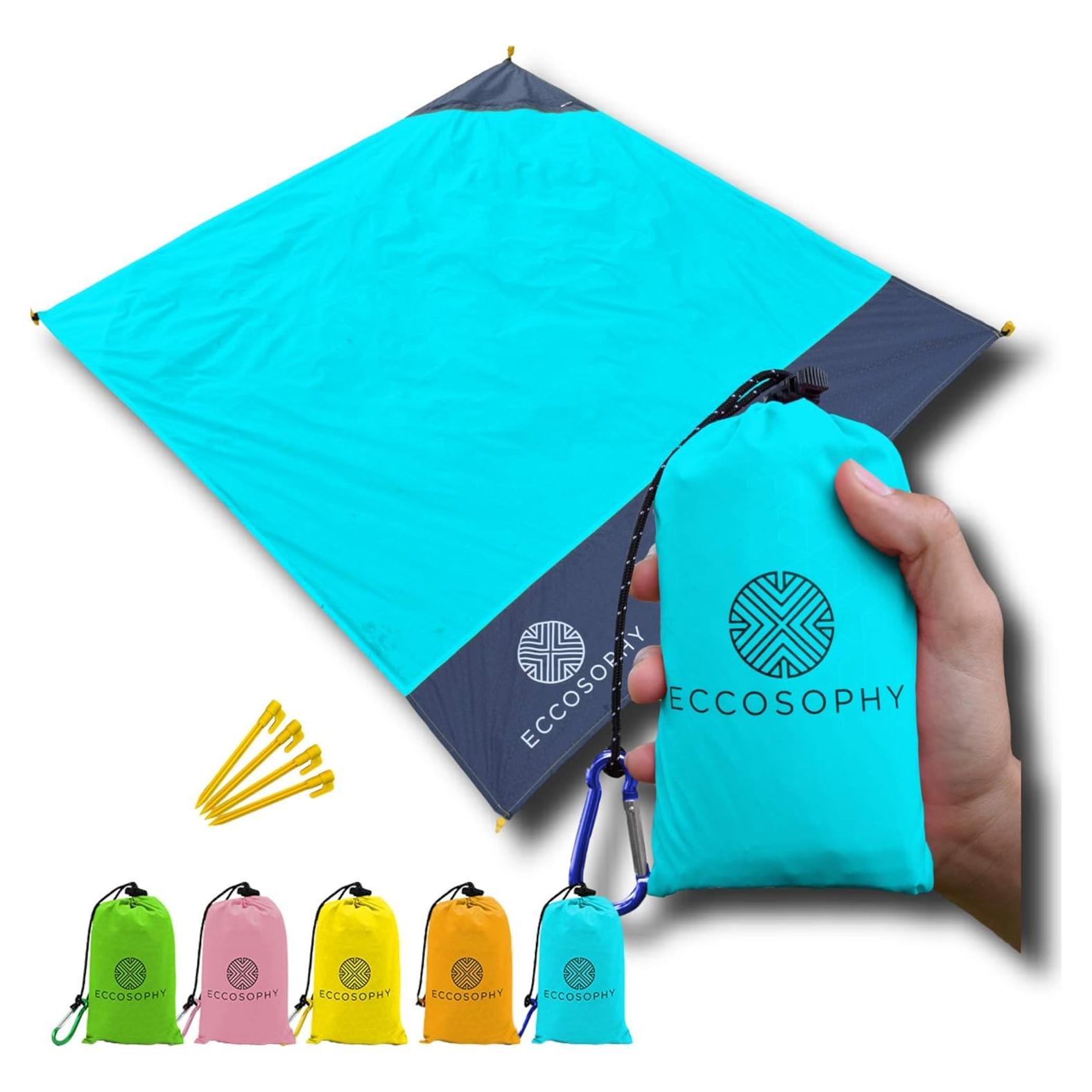 Manta Compacta Impermeable ECCOSOPHY 1.5x1.4m Azul