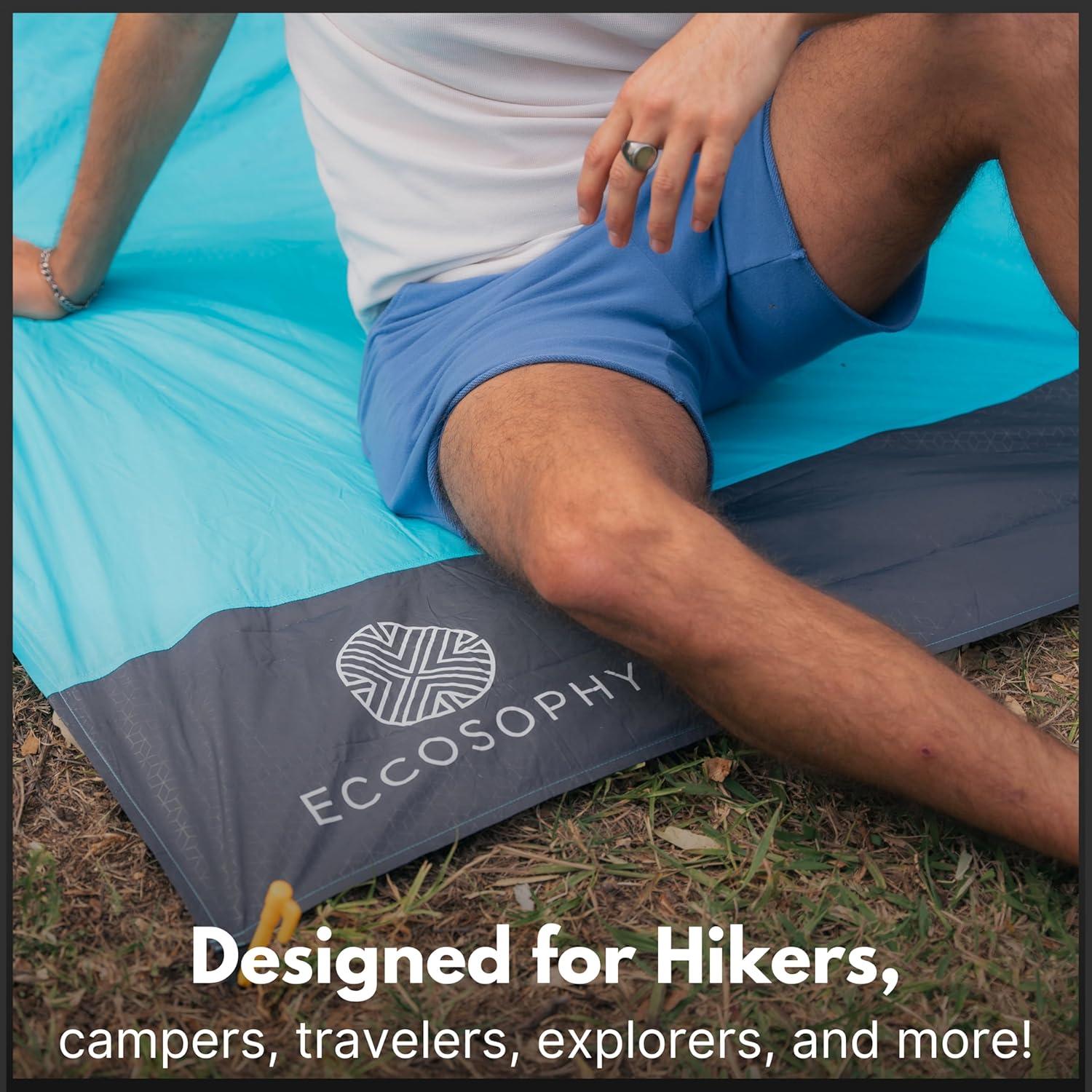Manta Compacta Impermeable ECCOSOPHY 1.5x1.4m Azul