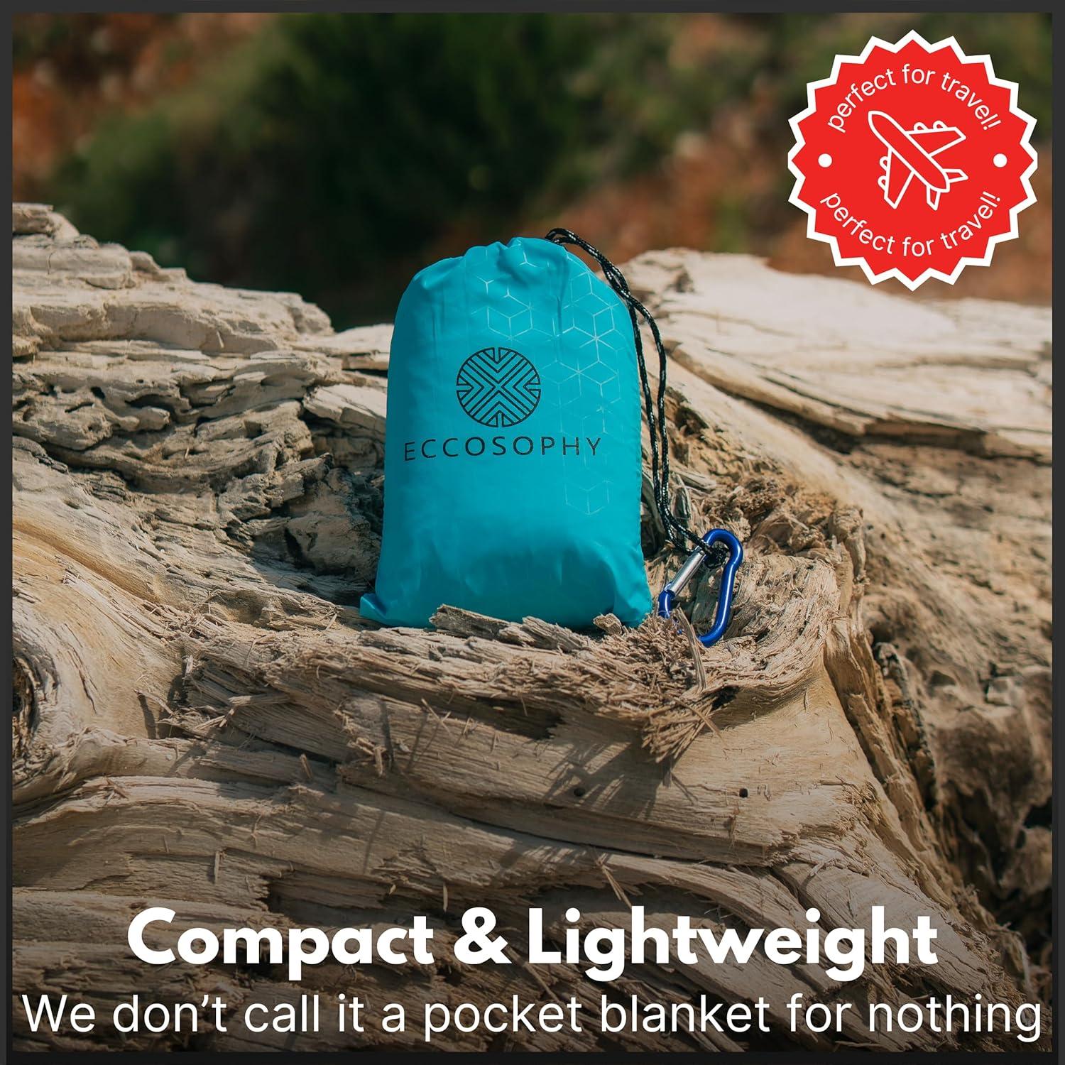 Manta Compacta Impermeable ECCOSOPHY 1.5x1.4m Azul