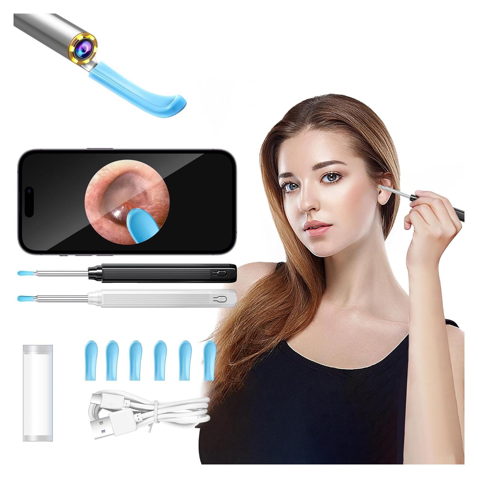 Limpiador de Cerumen ERYITRDK con Cámara HD y 6 Cubiertas