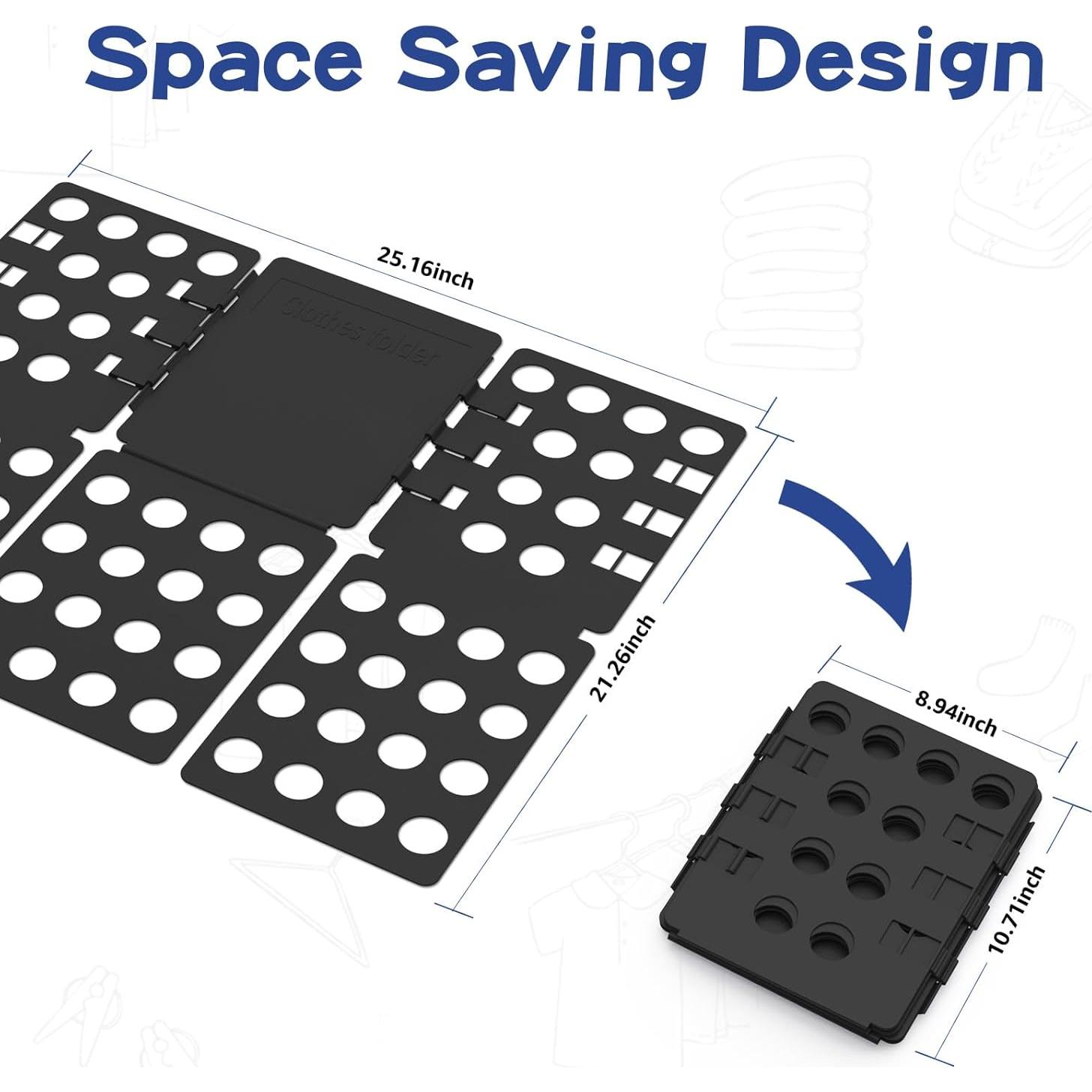 Tabla de Doblado de Camisetas BoxLegend Plástico Negro 26.5x21.5 cm