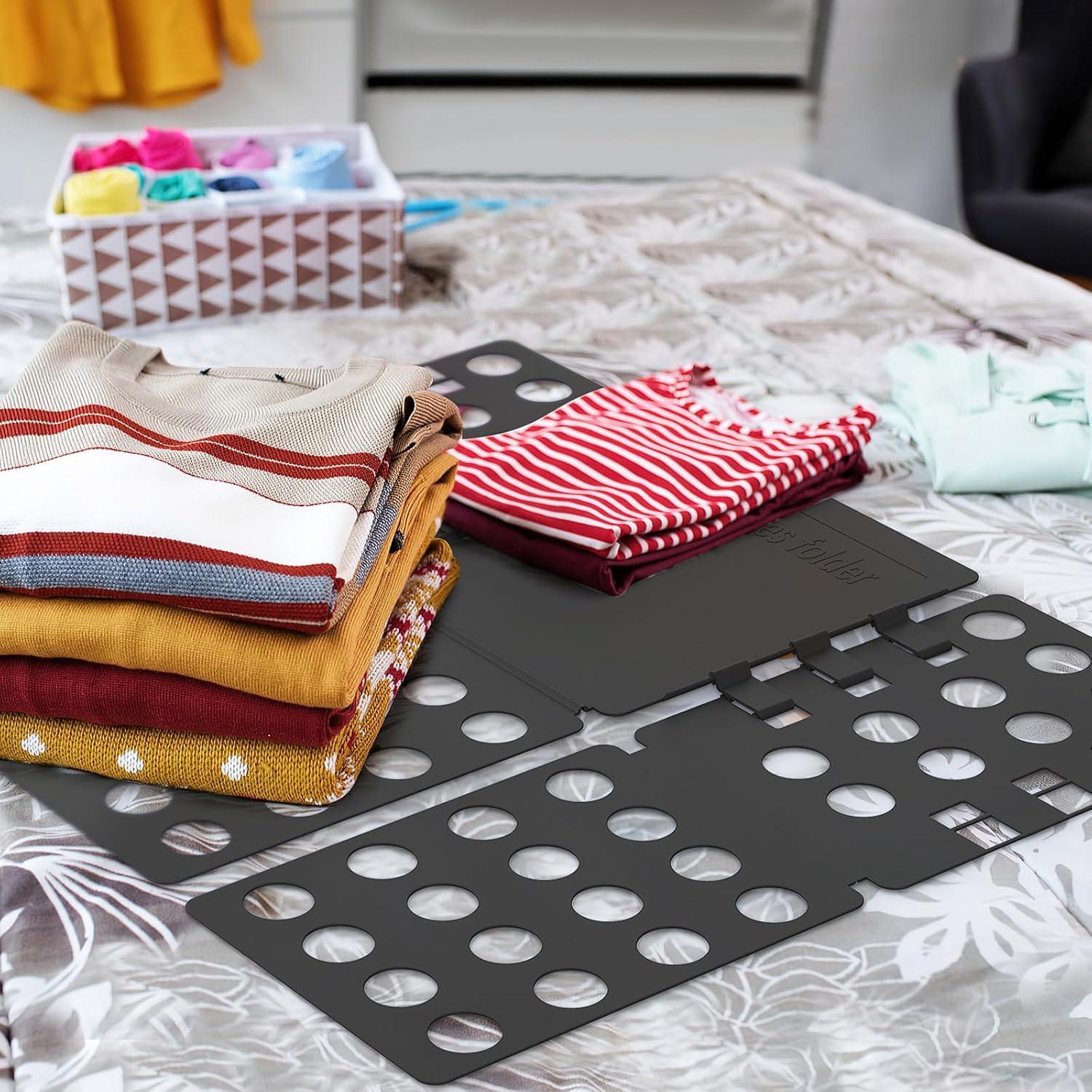 Tabla de Doblado de Camisetas BoxLegend Plástico Negro 26.5x21.5 cm