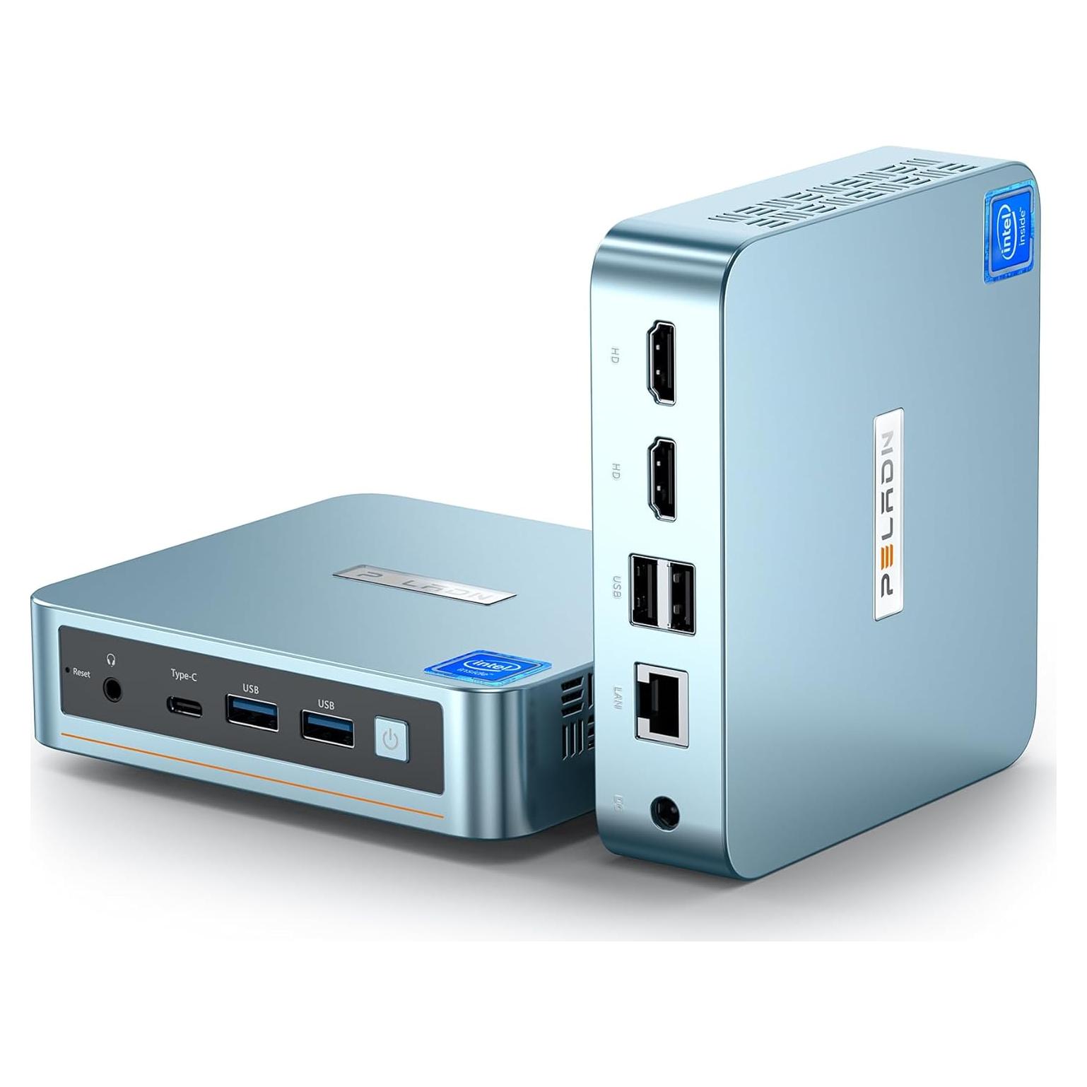 Mini PC PELADN N100, 16GB RAM, 512GB SSD, 4K 60Hz