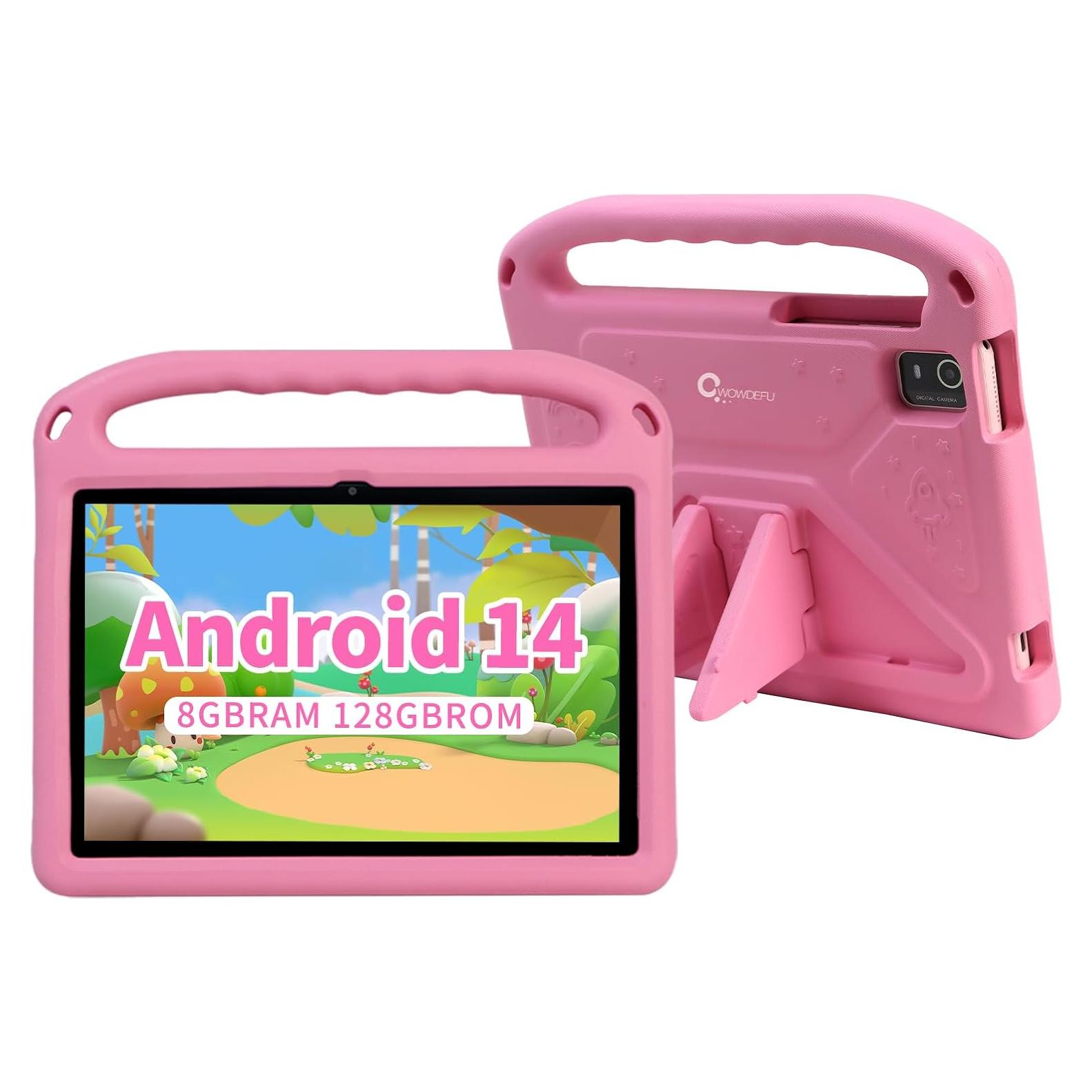 Tableta Cwowdefu 10.1" Android 14 para Niños con Funda