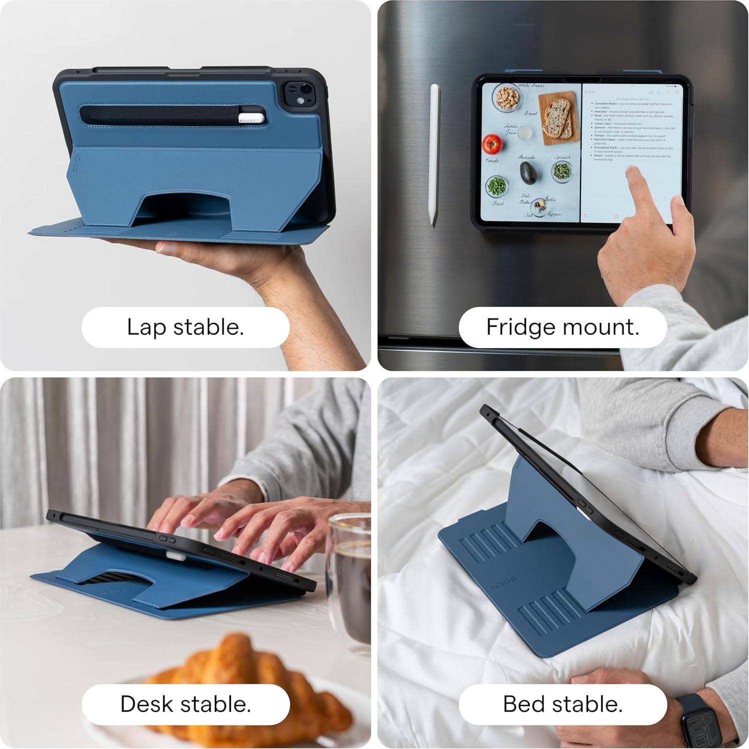 Funda ZUGU para iPad Air 13" M3/M2 Slim Azul Pizarra