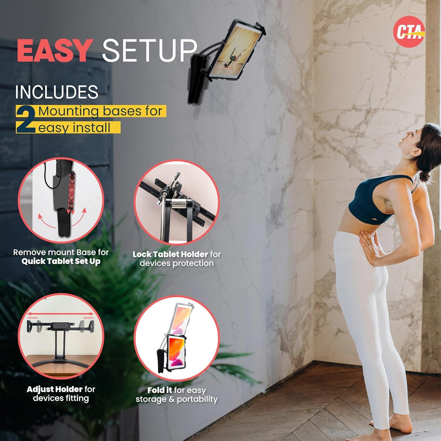 Soporte de Tableta CTA Digital Multi-Flex 2-en-1 Negro