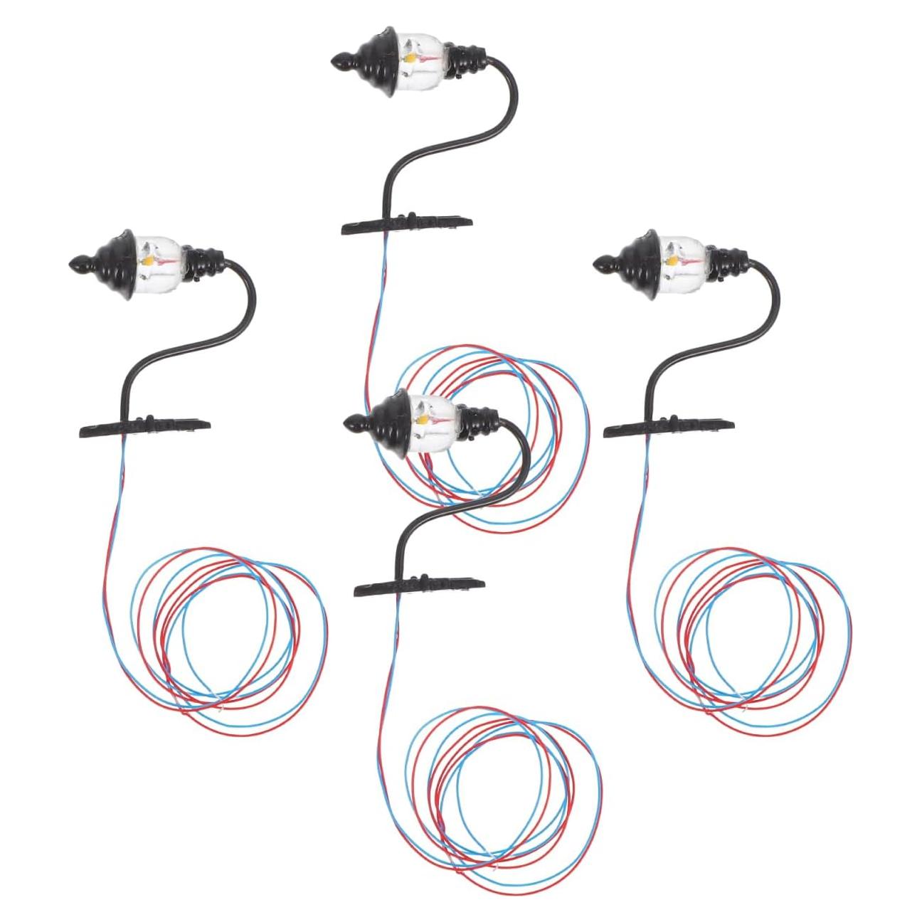 Apliques de Pared Miniatura DOITOOL 1:87 Negro 4 Pcs