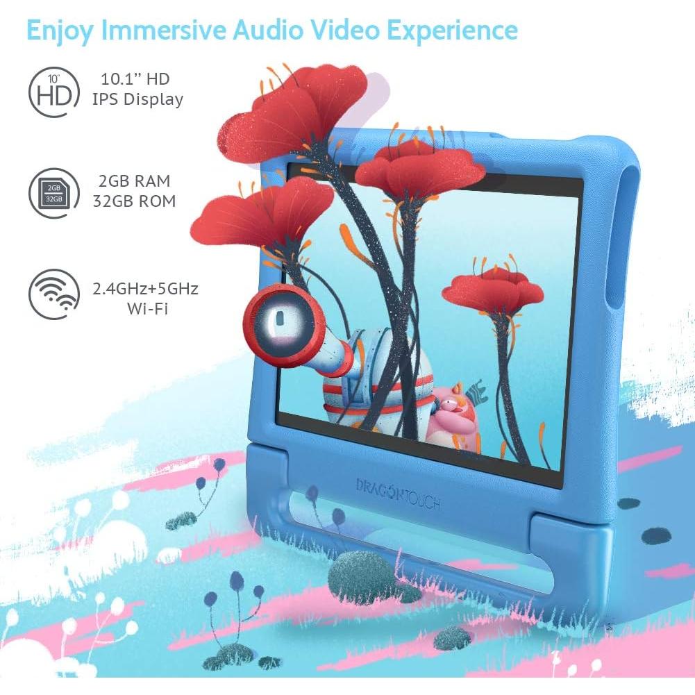 Tableta para Niños Dragon Touch KidzPad 10" 32GB Azul