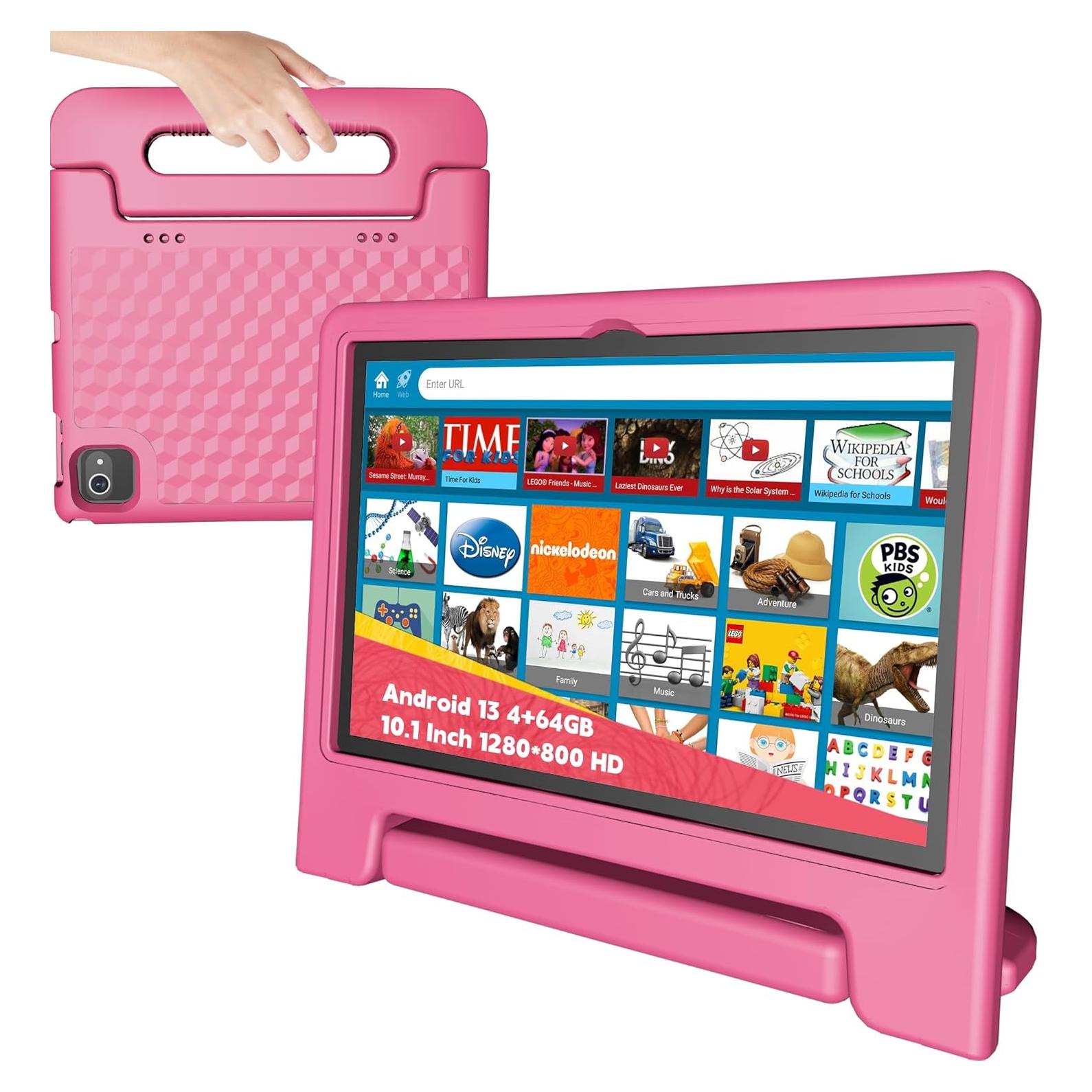 Tableta NOBKLEN J10 para Niños 10.1" HD, Octa-core, Rojo