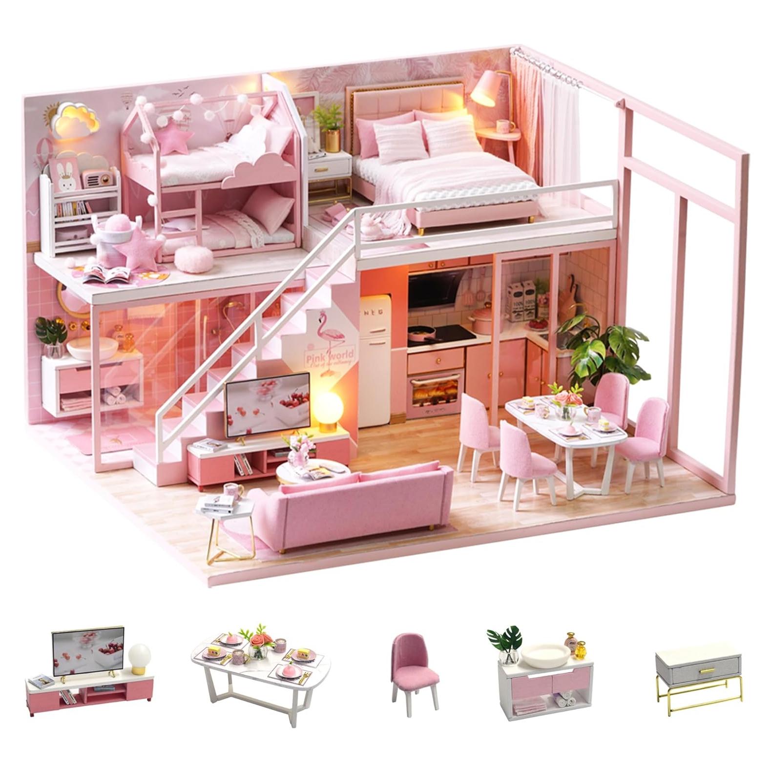 Kit Casa de Muñecas Miniatura Flever 24,38x20,57cm DIY