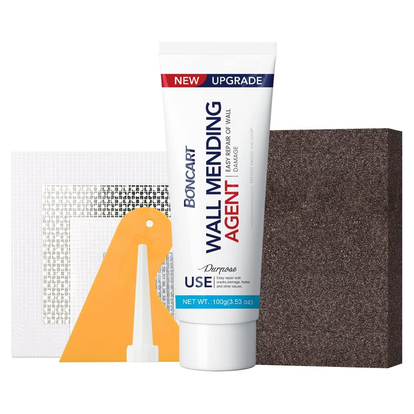 Kit de Reparación de Pared Boncart - Masilla 100g y Parche 2" a 4"