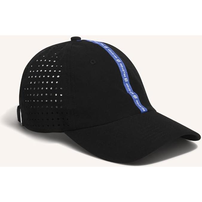 Gorra de Correr Unisex Peloton Negra con Detalles Perforados
