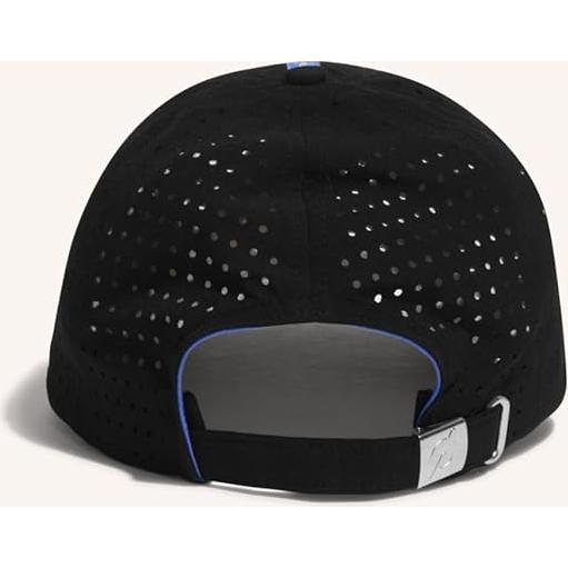 Gorra de Correr Unisex Peloton Negra con Detalles Perforados
