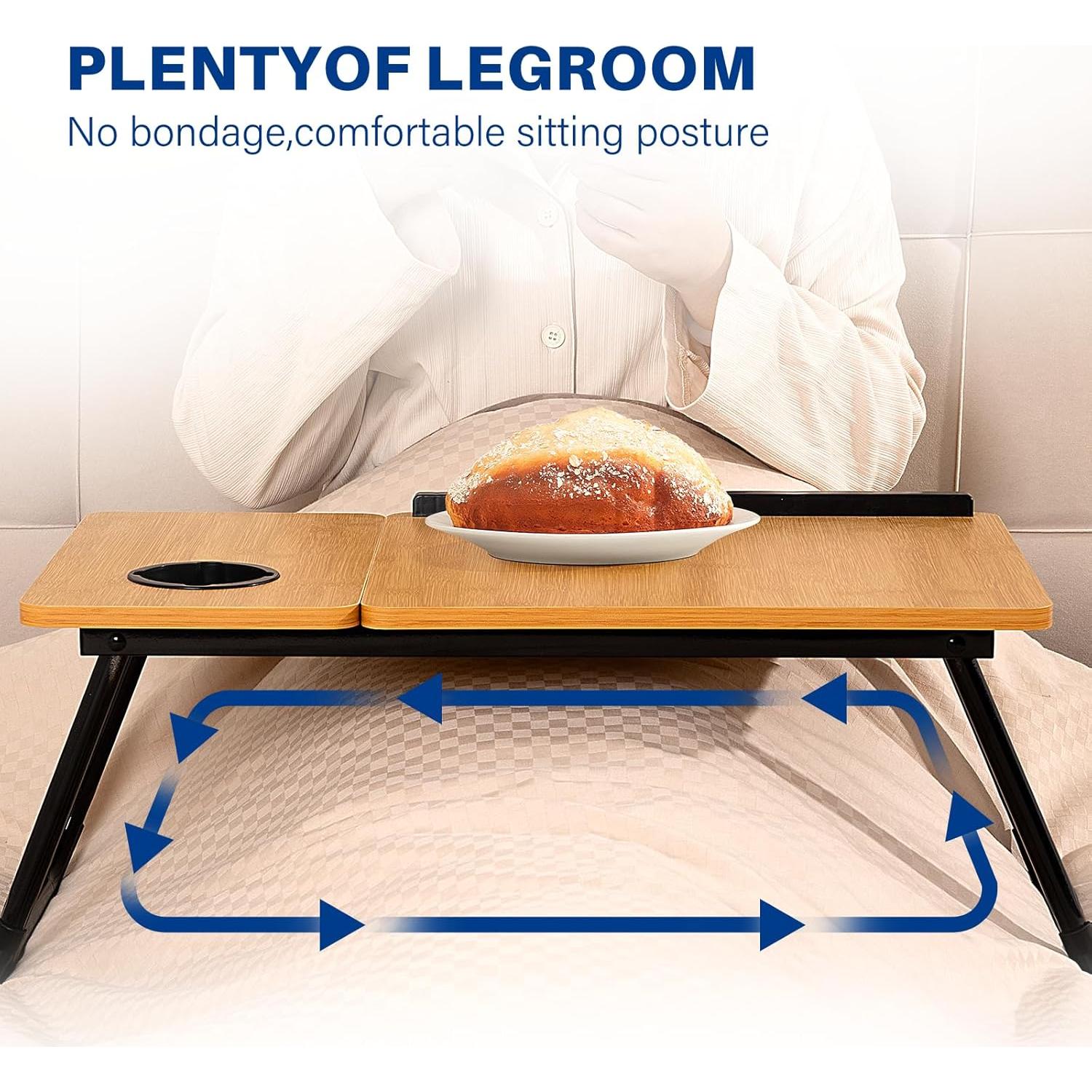 Escritorio Plegable para Laptop BYMECOST en Bambú 32.3x55.6cm