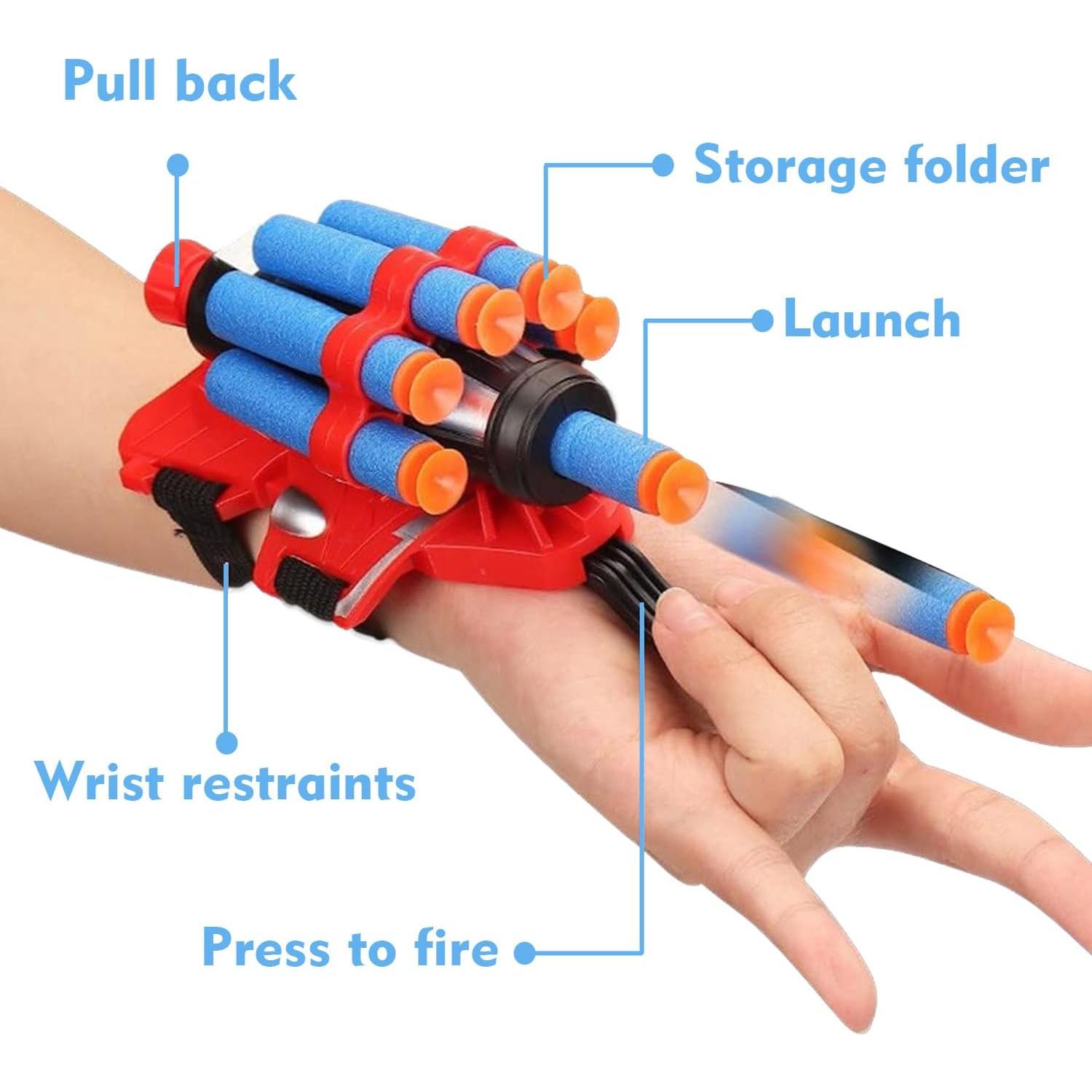 Juego de Lanzadores de Telaraña Keumi con Guantes y Dardos