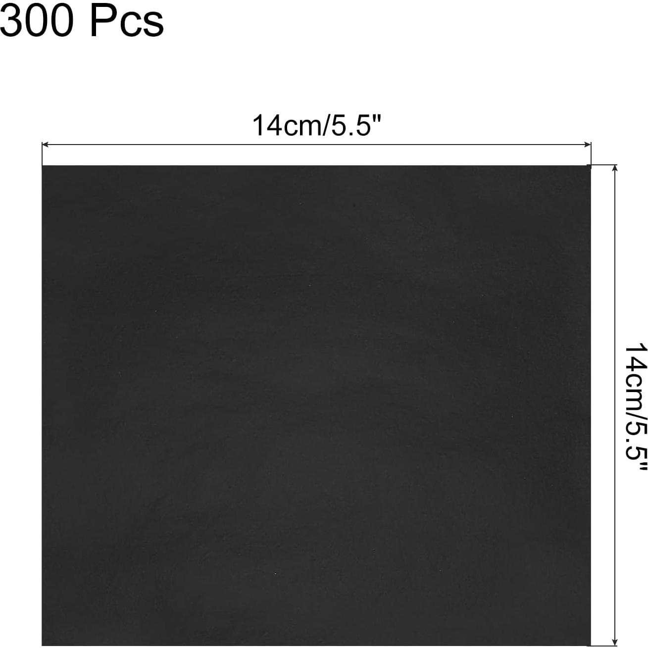 Hojas de Oro Imitación MECCANIXITY 300 Pcs 14x14cm Negro