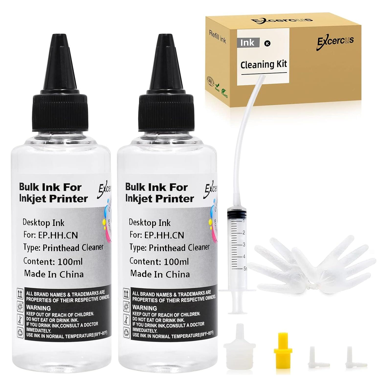 Kit de limpieza de cabezales EXCERCUS 200ml para impresoras HP Epson Canon