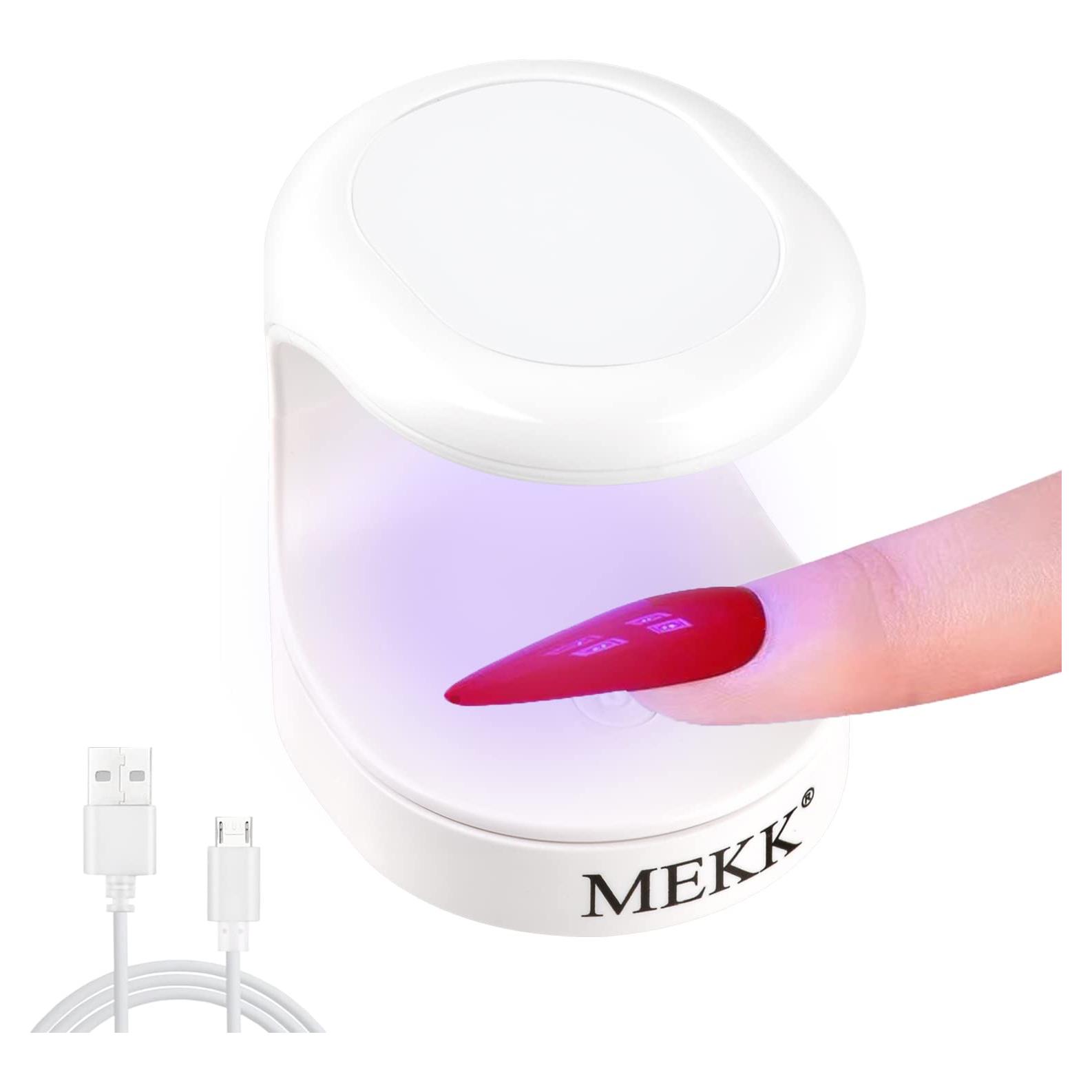 Lámpara UV LED MEKK 16W para Uñas de Gel - Compacta Blanca