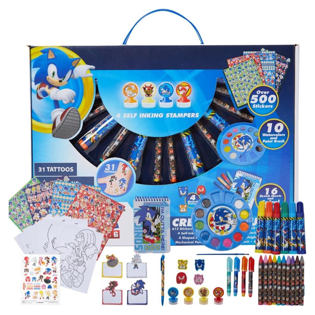 Conjunto de Arte Sonic The Hedgehog - 612 Piezas Creativas